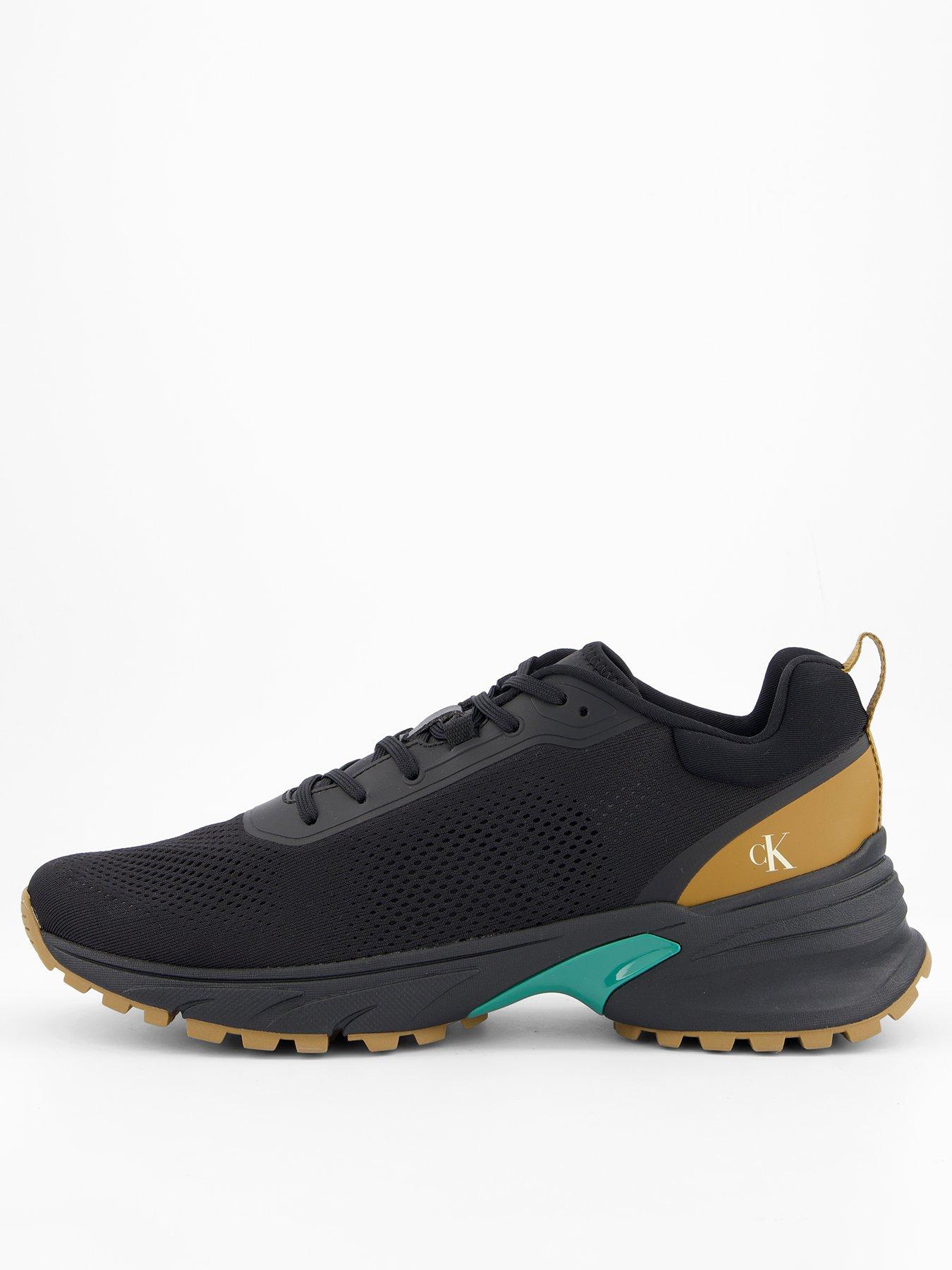 Image 1 of 7 of Calvin Klein Hike Runner Tech Knit Trainers - Black