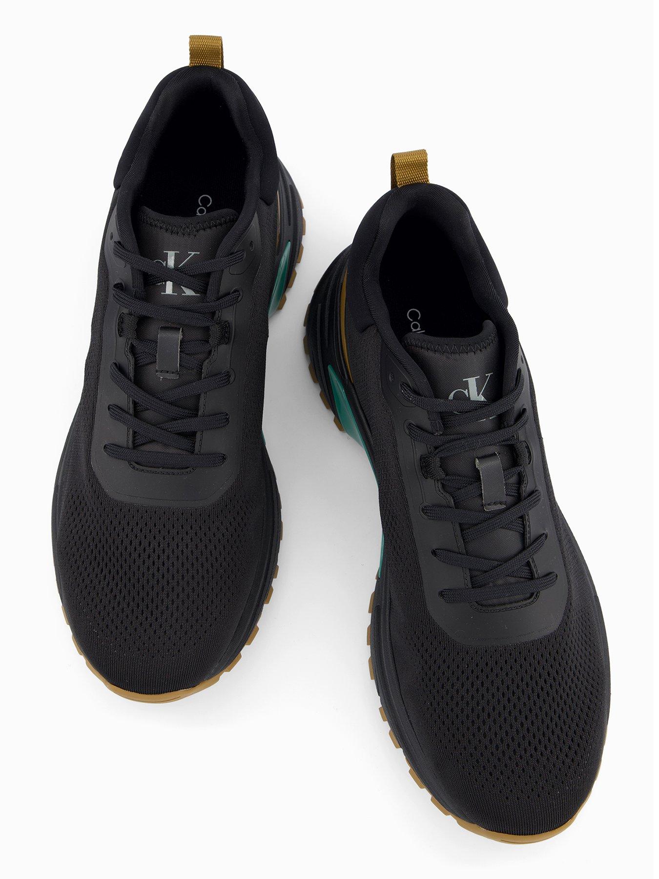 Image 3 of 7 of Calvin Klein Hike Runner Tech Knit Trainers - Black