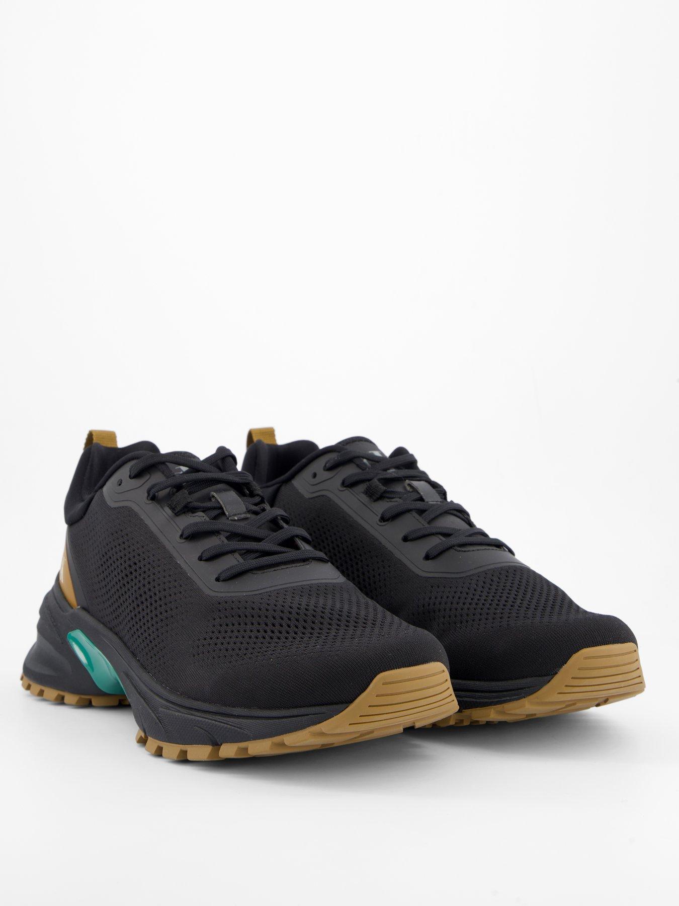 Image 6 of 7 of Calvin Klein Hike Runner Tech Knit Trainers - Black