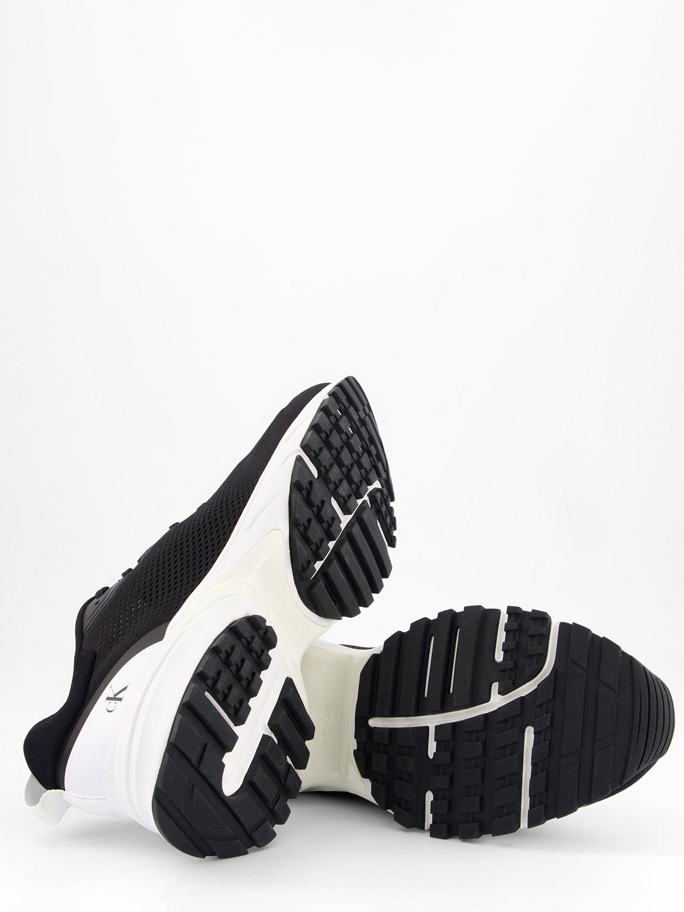Image 4 of 7 of Calvin Klein Hike Runner Tech Knit Trainers - Black/White