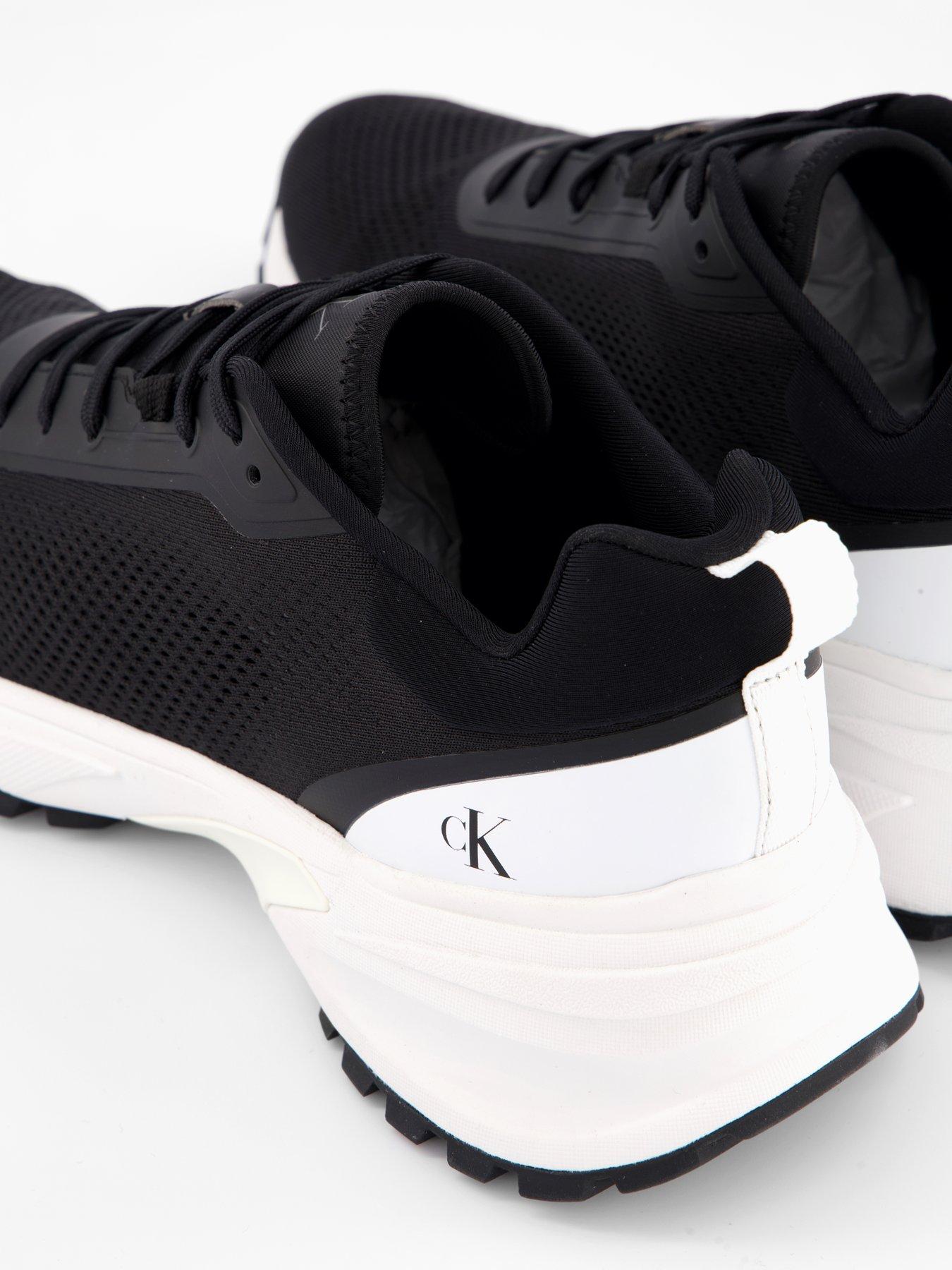 Image 5 of 7 of Calvin Klein Hike Runner Tech Knit Trainers - Black/White