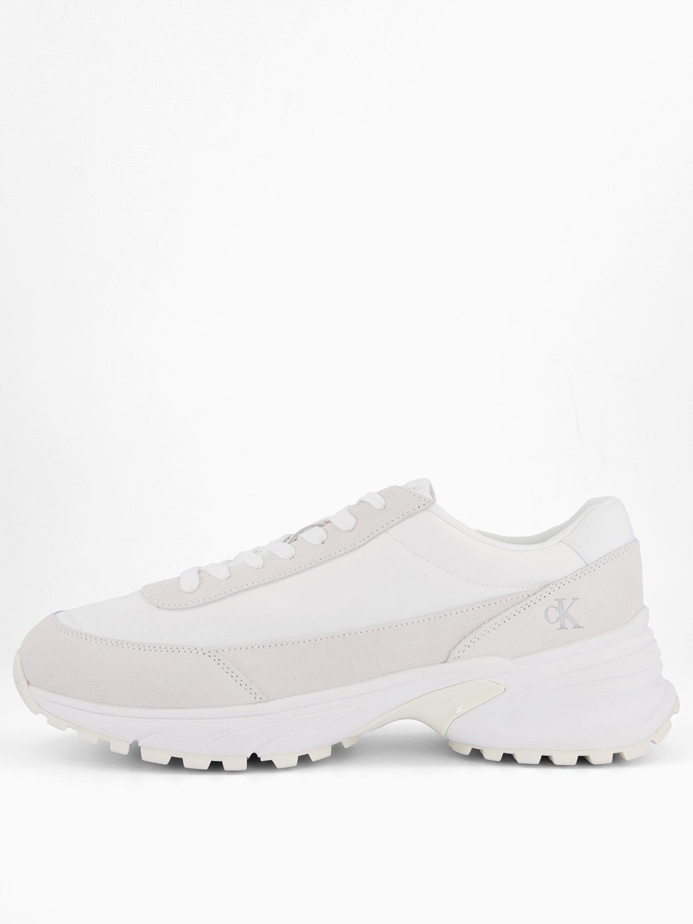 undefined Nylon Mix Hike Runner Trainers - White