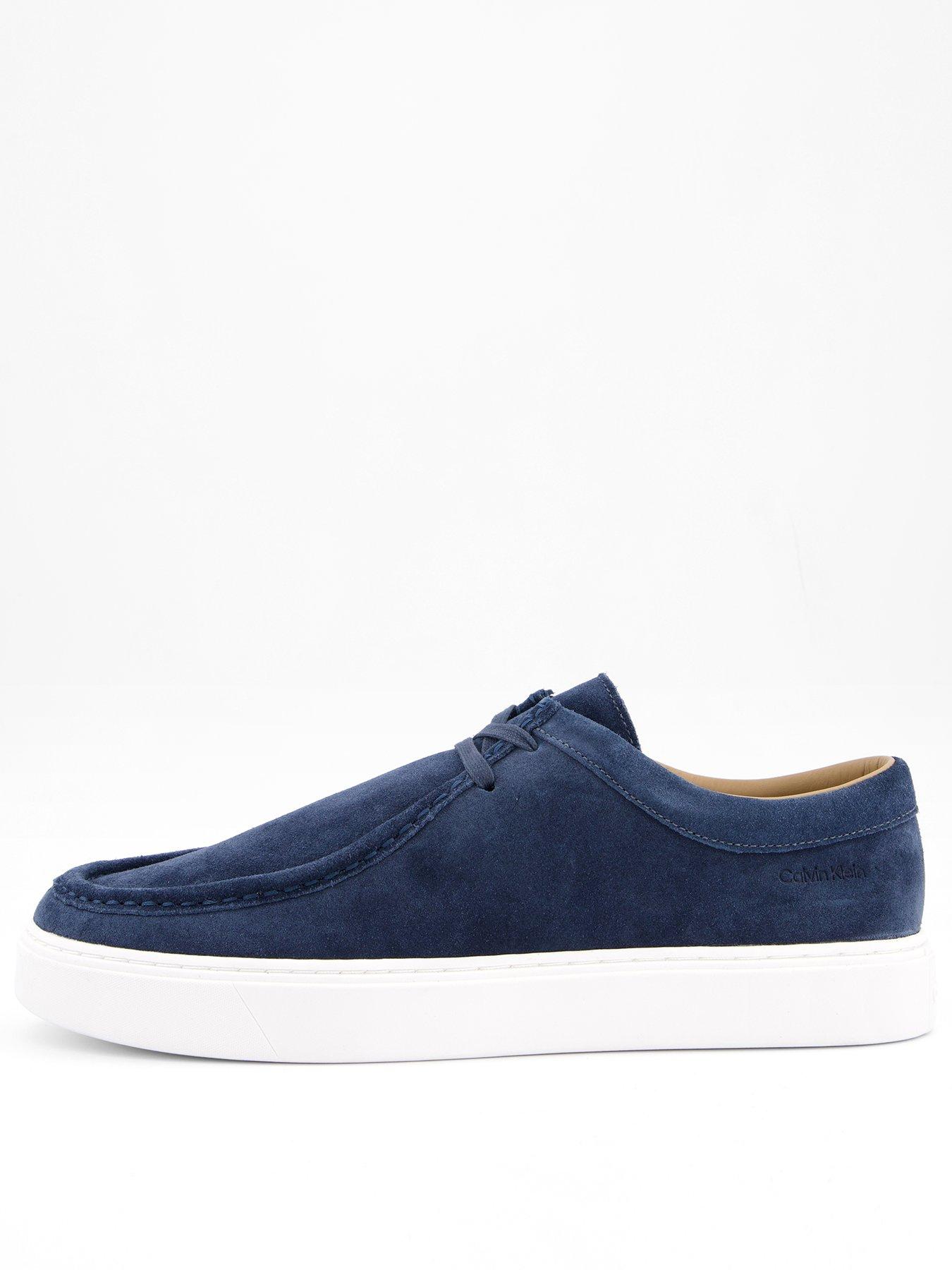 undefined Suede Apron Moc Casual Lace Up Shoes - Navy