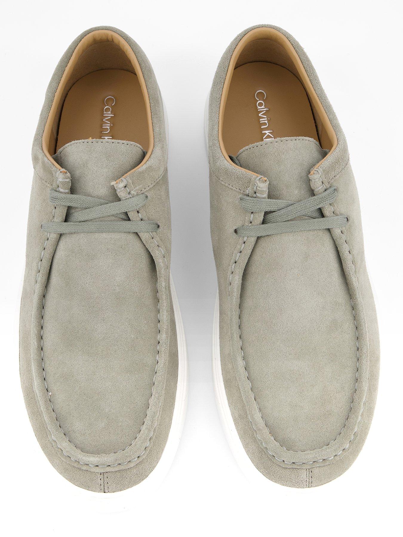 Image 3 of 7 of Calvin Klein Suede Apron Moc Casual Lace Up Shoes - Green