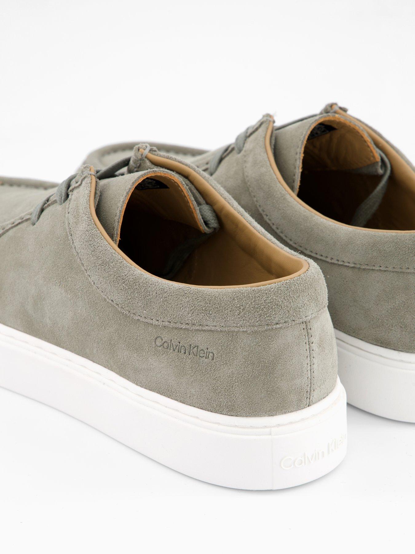Image 5 of 7 of Calvin Klein Suede Apron Moc Casual Lace Up Shoes - Green