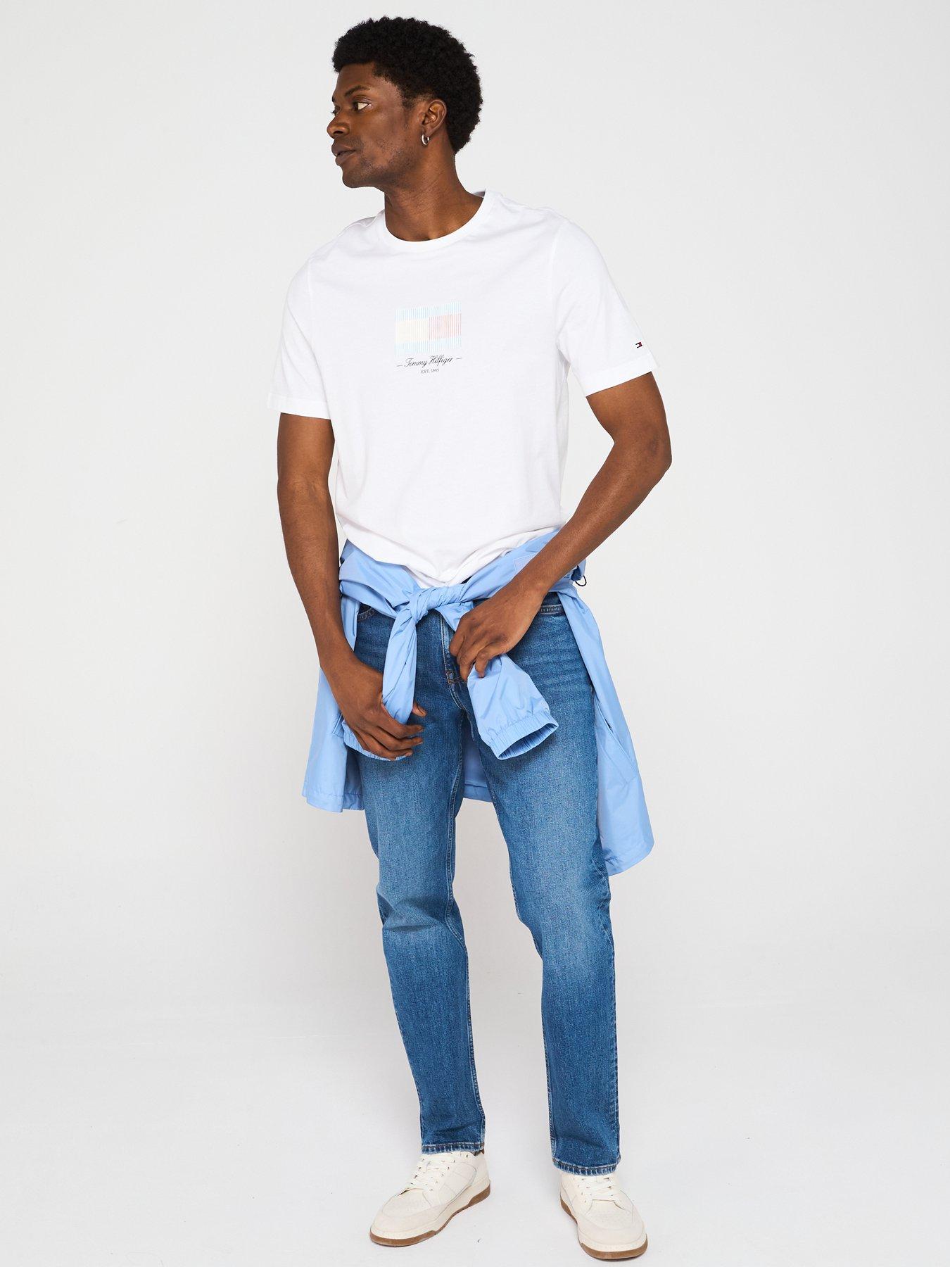 Image 3 of 6 of Tommy Hilfiger Straight Denton Jeans - Mid Wash