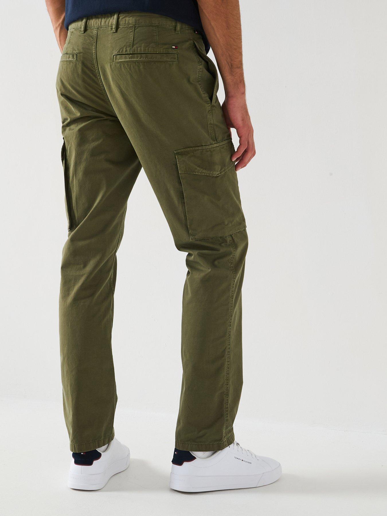 stillFront image of tommy-hilfiger-denton-twill-cargo-pants-dark-greenery-green