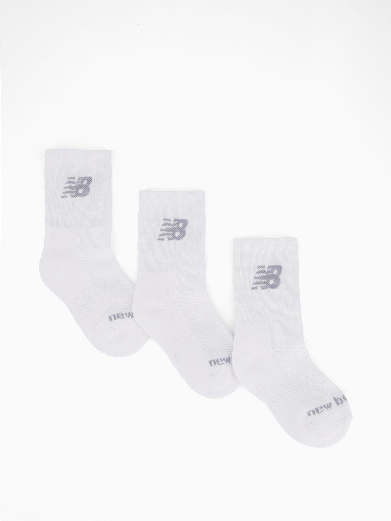 undefined Kids Performance Cotton Cushioned 3 Pack Crew - White