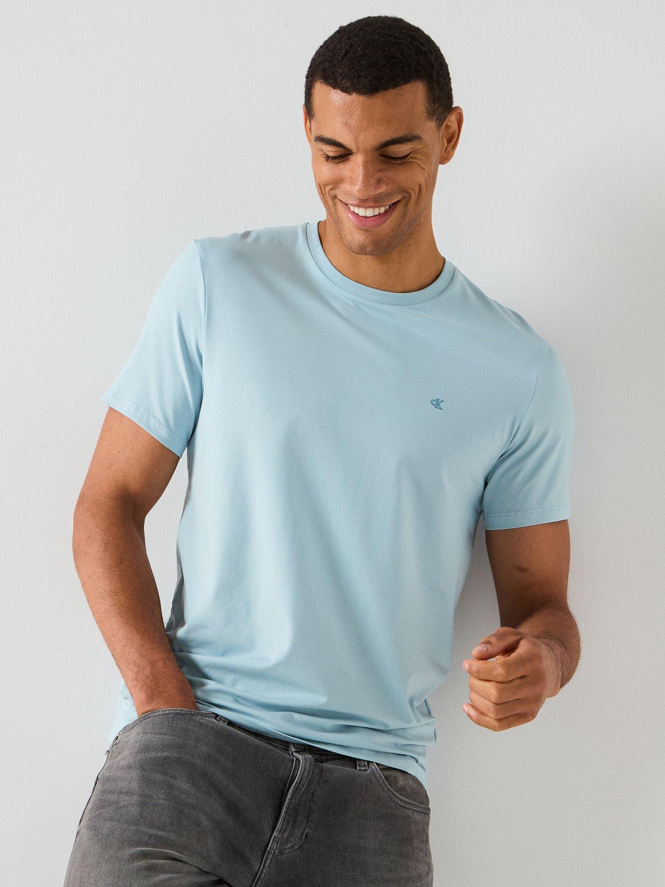 Calvin Klein Stretch Cotton Slim T-Shirt - Light Blue