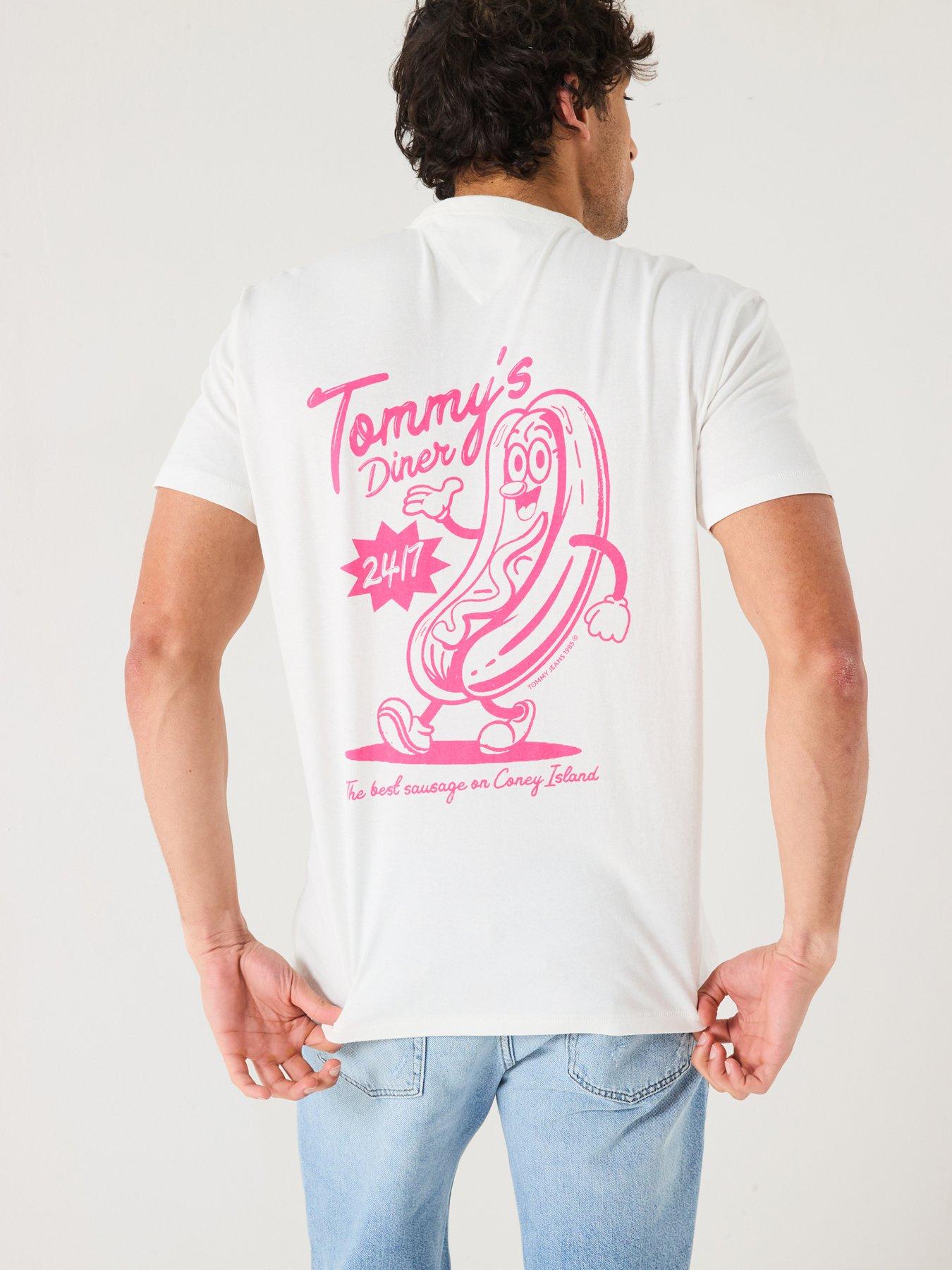 undefined Regular Fit Novelty Fair Back Print T-Shirt - White