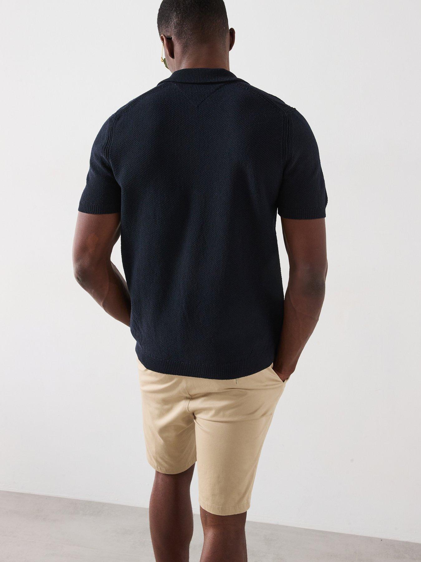 Image 2 of 6 of Tommy Hilfiger Knitted Polo Shirt - Navy