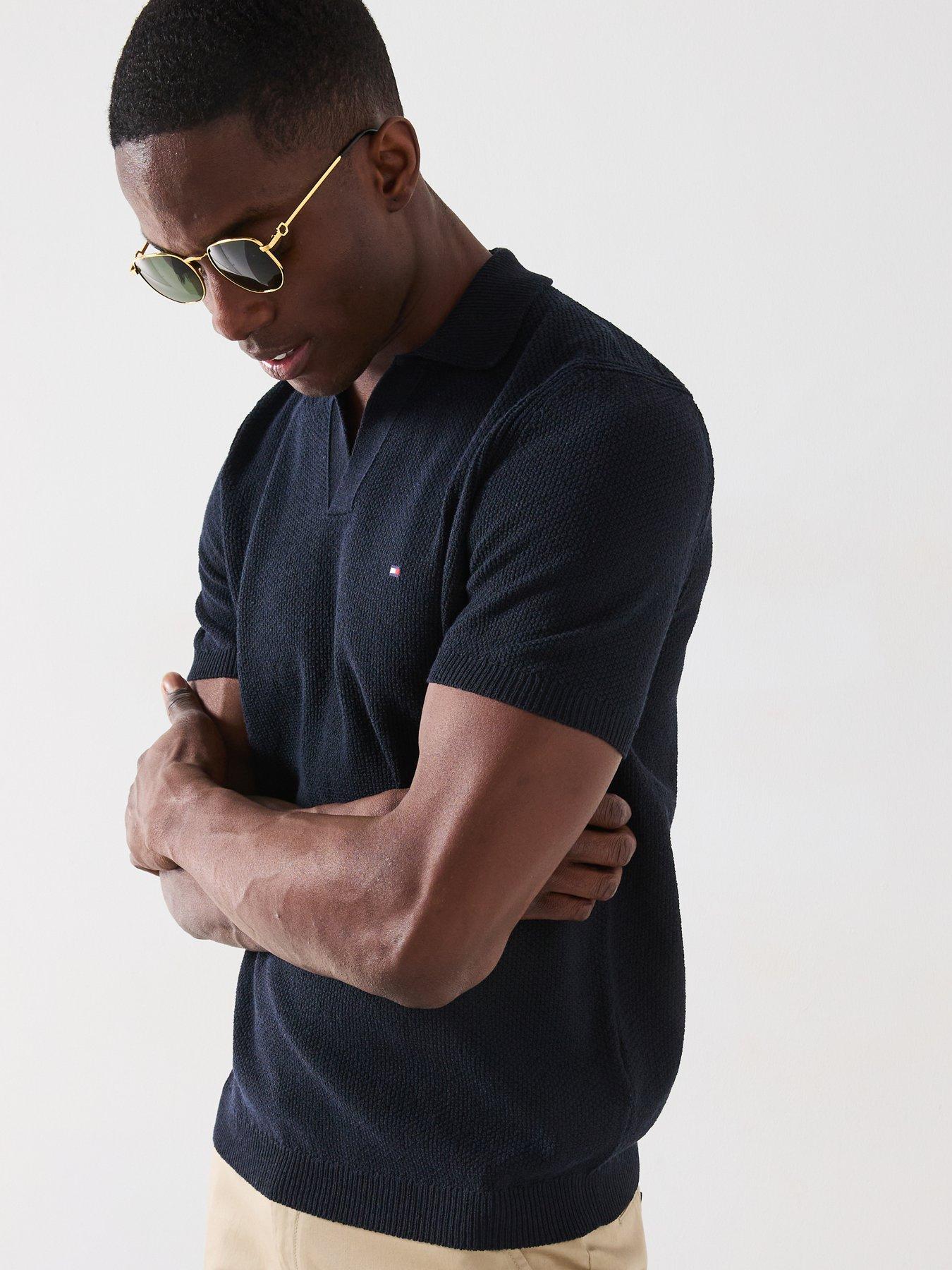 Image 4 of 6 of Tommy Hilfiger Knitted Polo Shirt - Navy