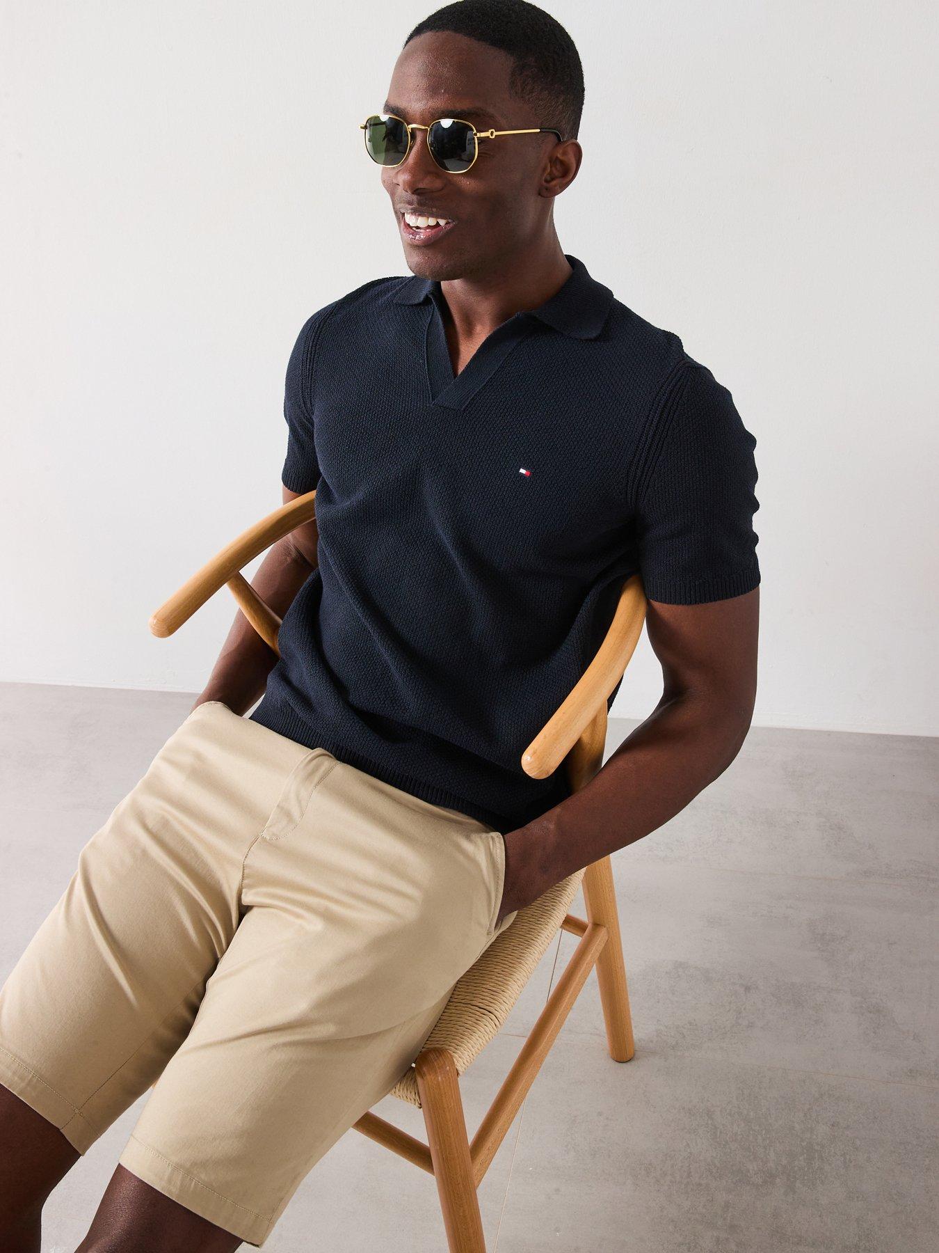 Image 5 of 6 of Tommy Hilfiger Knitted Polo Shirt - Navy