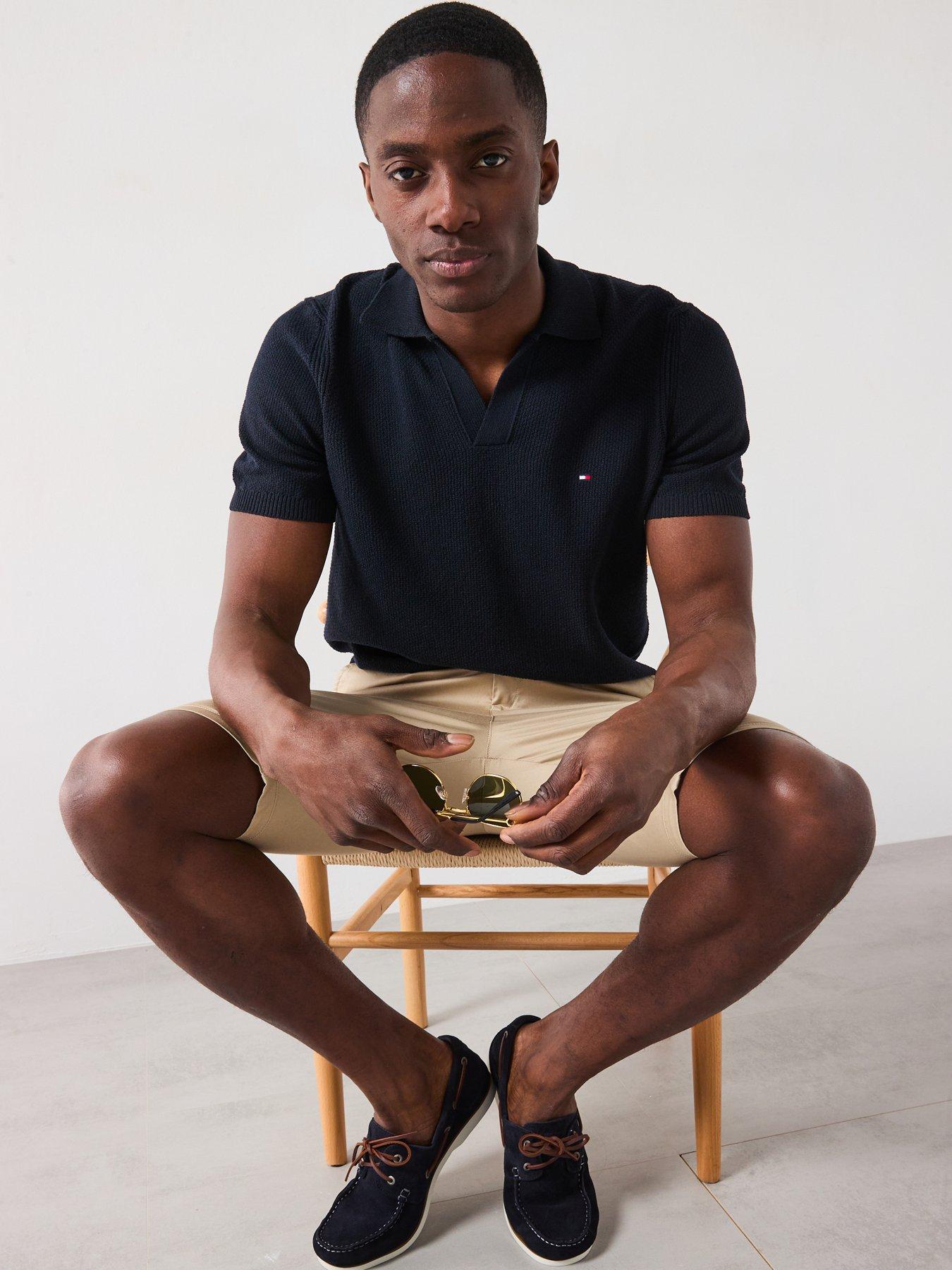 Image 6 of 6 of Tommy Hilfiger Knitted Polo Shirt - Navy