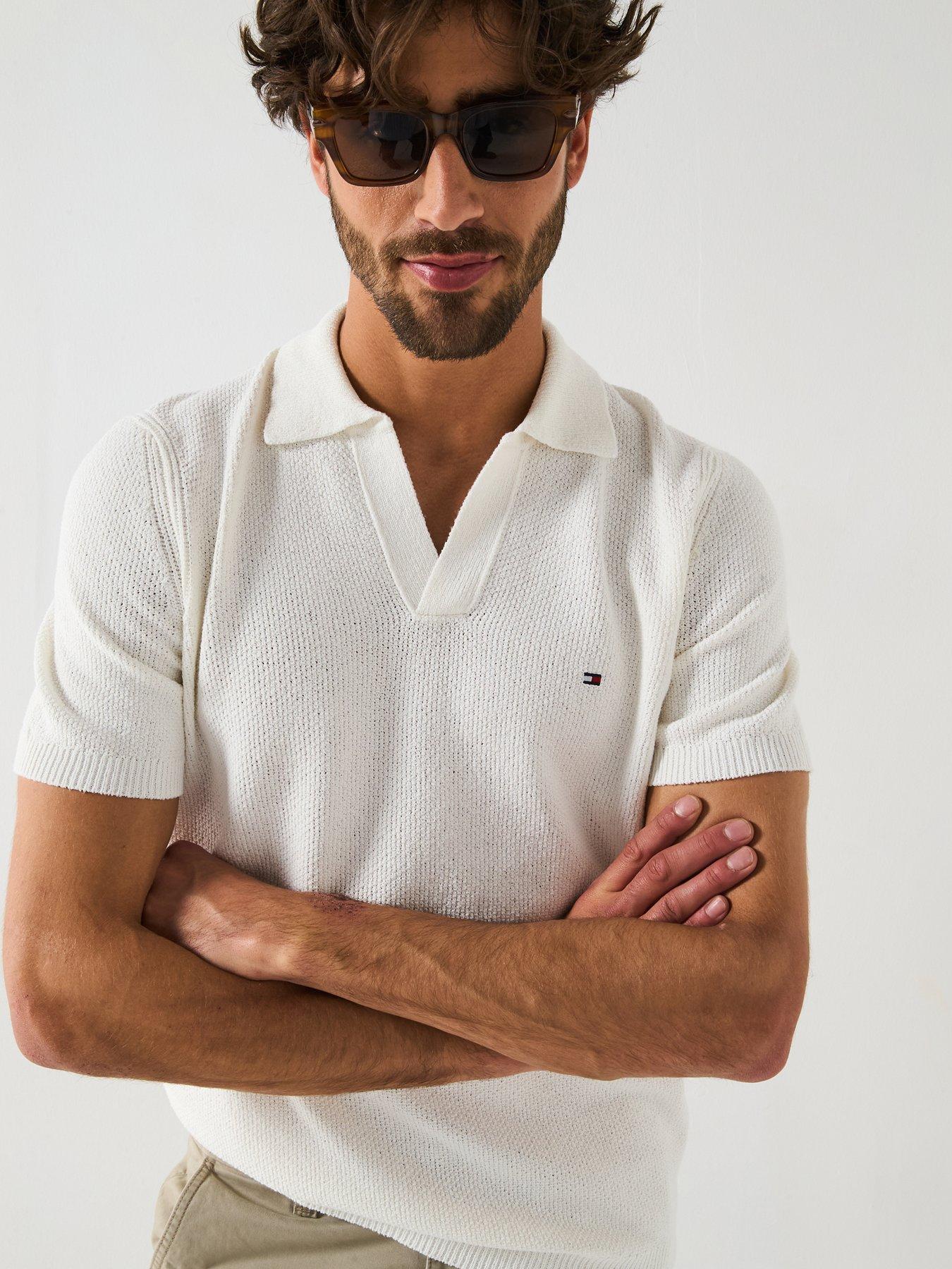 Image 4 of 6 of Tommy Hilfiger Knitted Polo Shirt - Off White