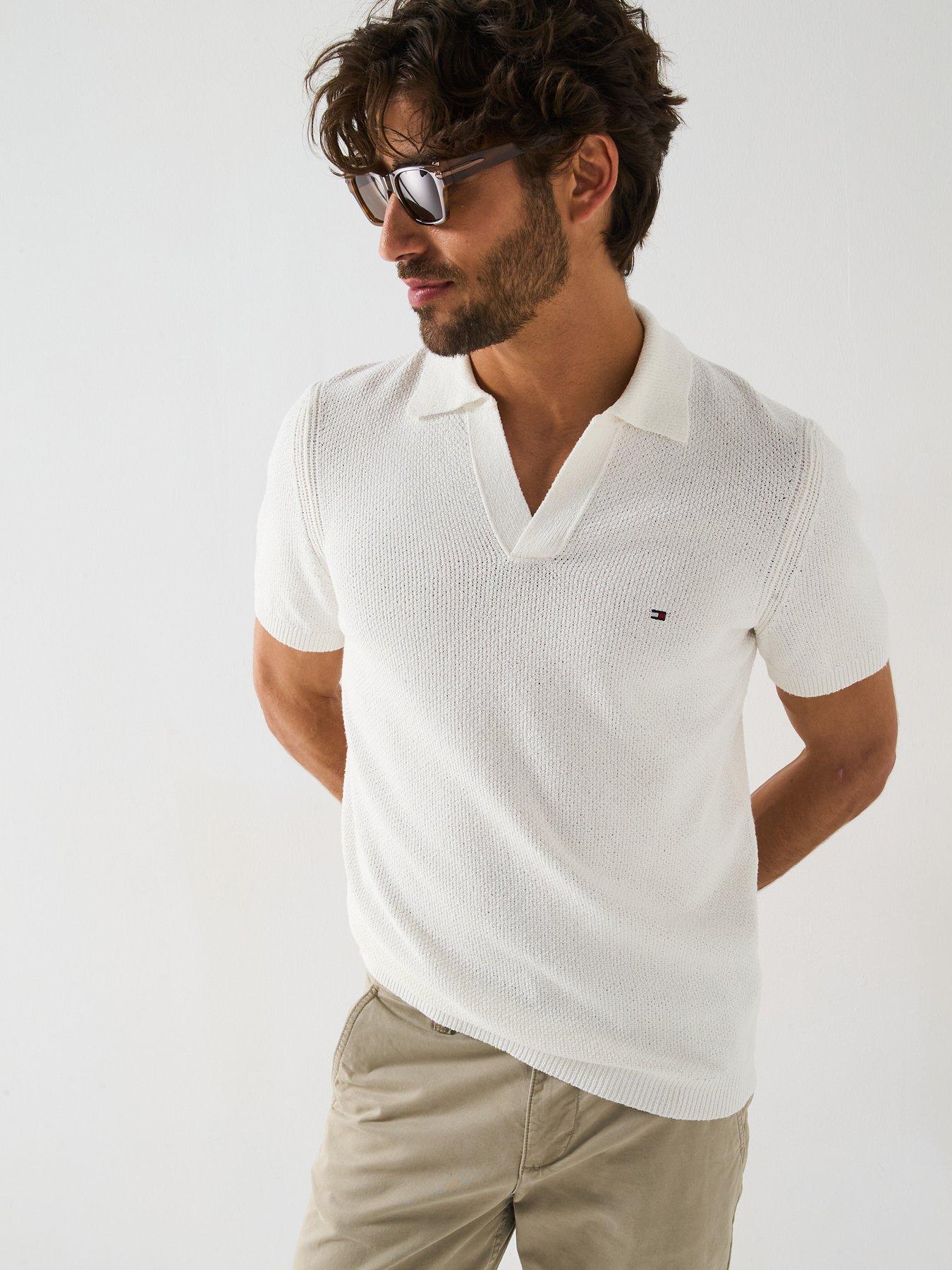 Image 6 of 6 of Tommy Hilfiger Knitted Polo Shirt - Off White
