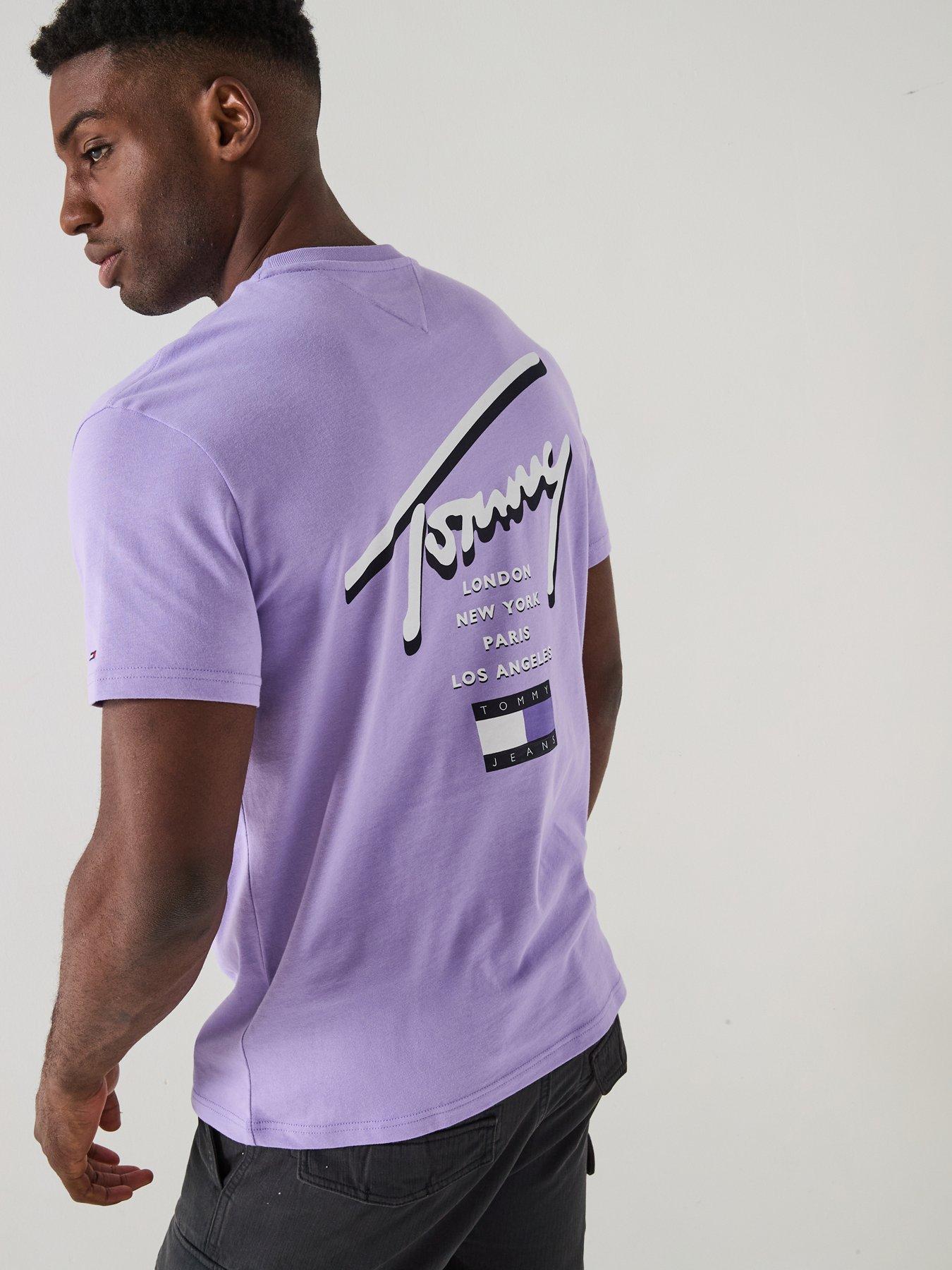 undefined Regular Fit Signature City Back Print T-Shirt - Light Purple
