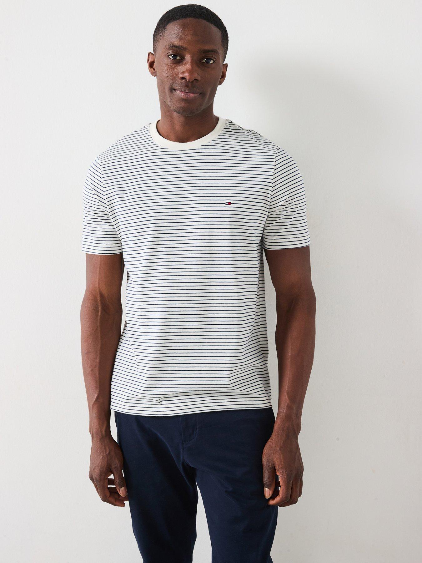 Image 1 of 6 of Tommy Hilfiger Regular Fit Essential Flag Logo T-Shirt - White