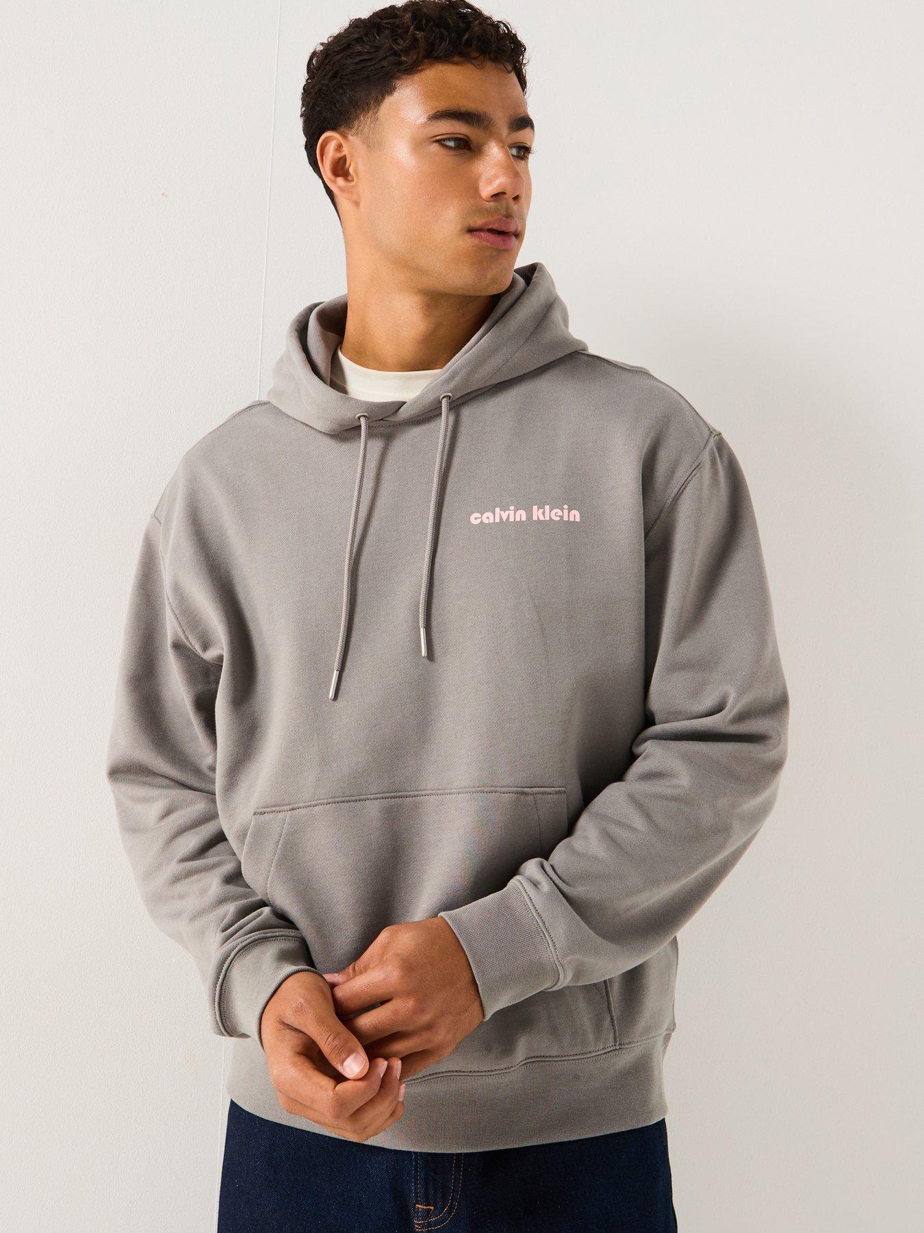 undefined Bauhaus Embroided Logo Overhead Hoodie - Grey