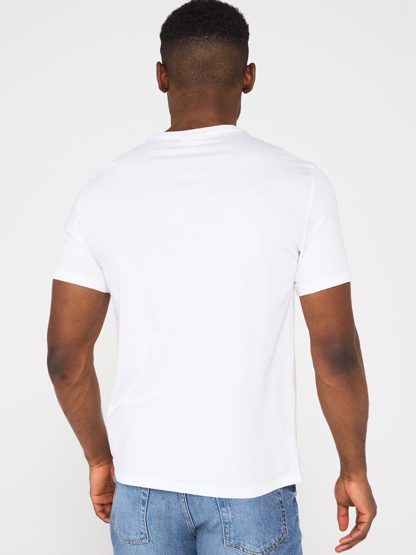  image of calvin-klein-jeans-left-chest-woven-badge-t-shirt-white