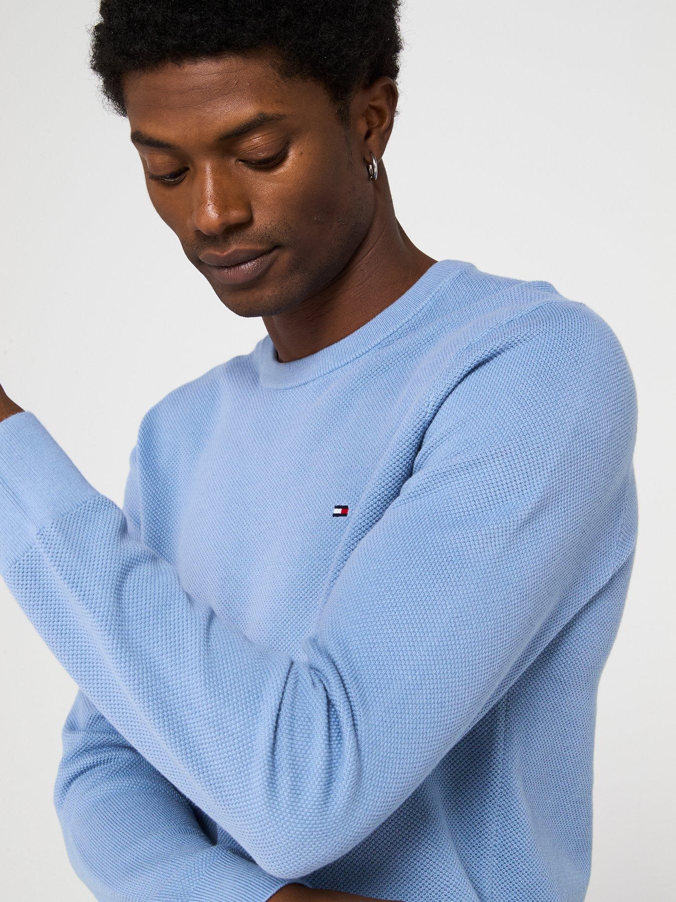 Image 4 of 5 of Tommy Hilfiger Essential Structure Crew Neck Knitted Jumper - Blue