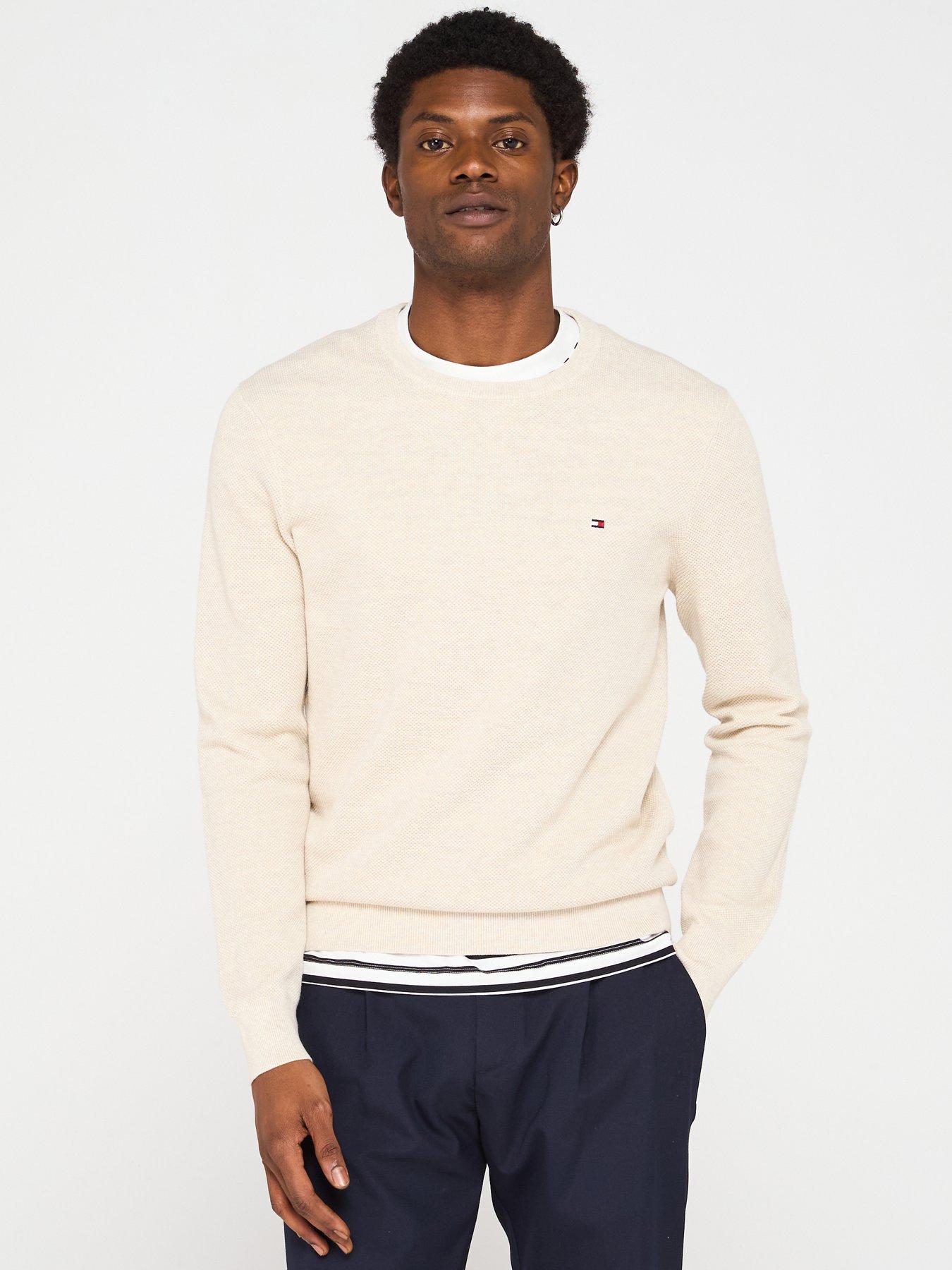 undefined Essential Structure Crew Neck Knitted Jumper - Off White
