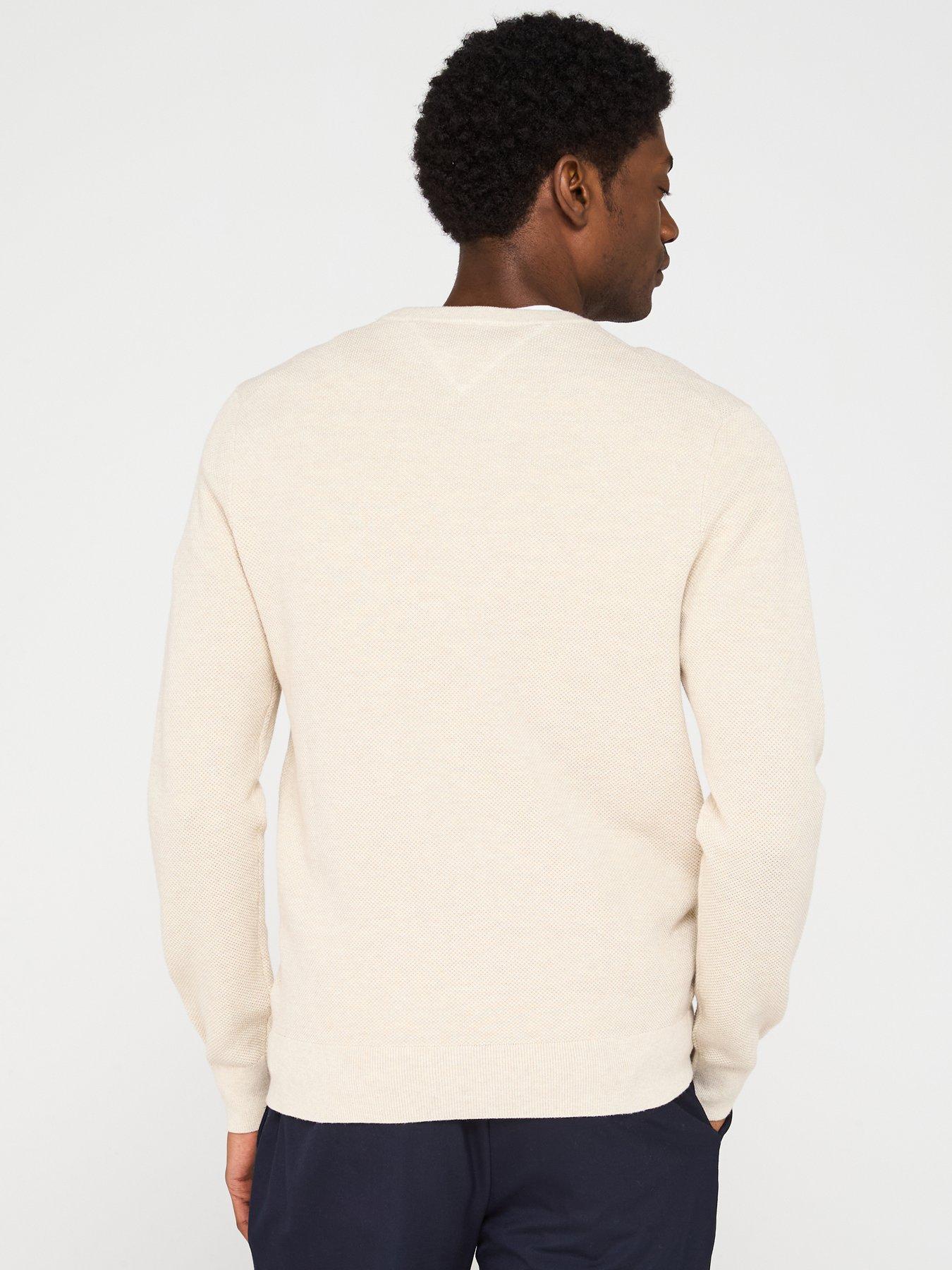 Image 2 of 4 of Tommy Hilfiger Essential Structure Crew Neck Knitted Jumper - Off White