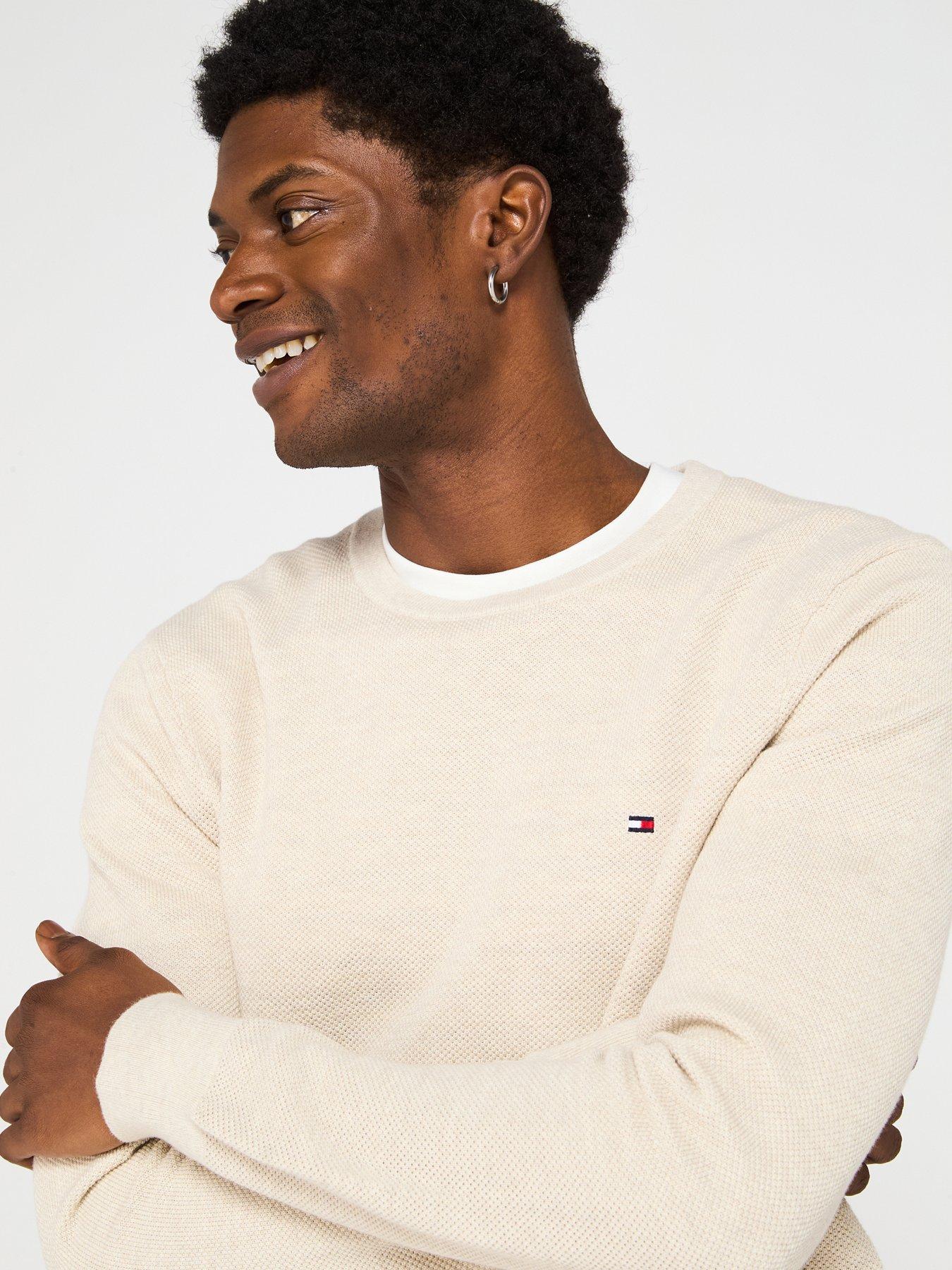 Image 4 of 4 of Tommy Hilfiger Essential Structure Crew Neck Knitted Jumper - Off White
