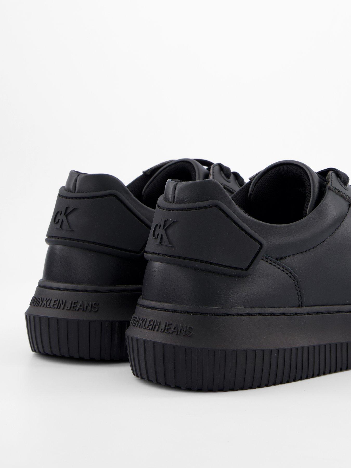 Image 6 of 7 of Calvin Klein Chunky Leather Cupsole Trainers - Black
