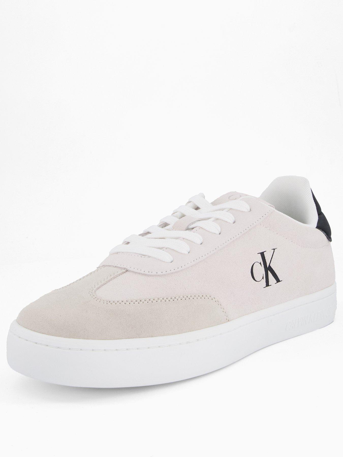 stillFront image of calvin-klein-classic-suede-cupsole-trainers-off-white