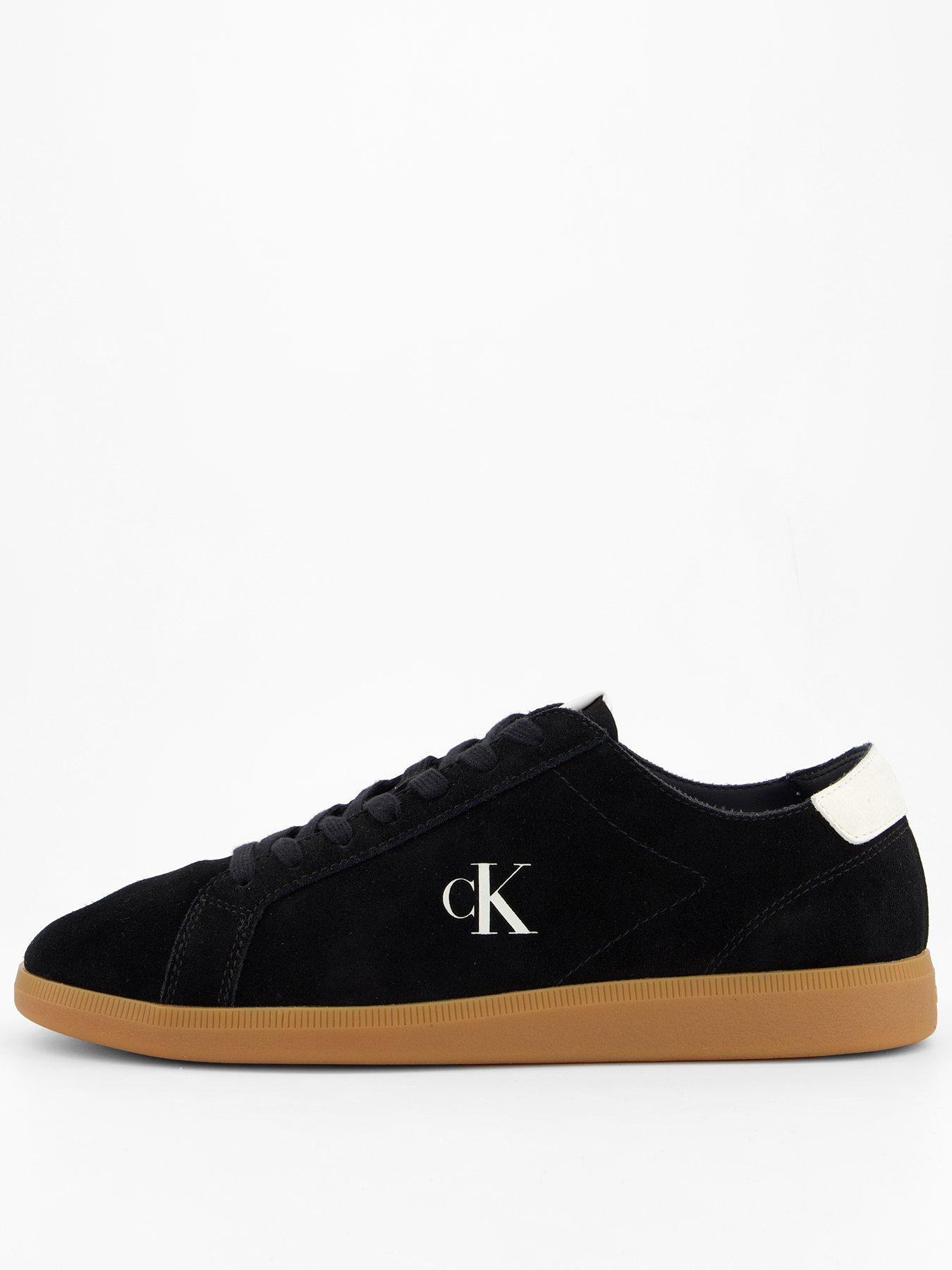 Image 1 of 7 of Calvin Klein Suede Low Profile Cupsole Gumsole Trainers - Black
