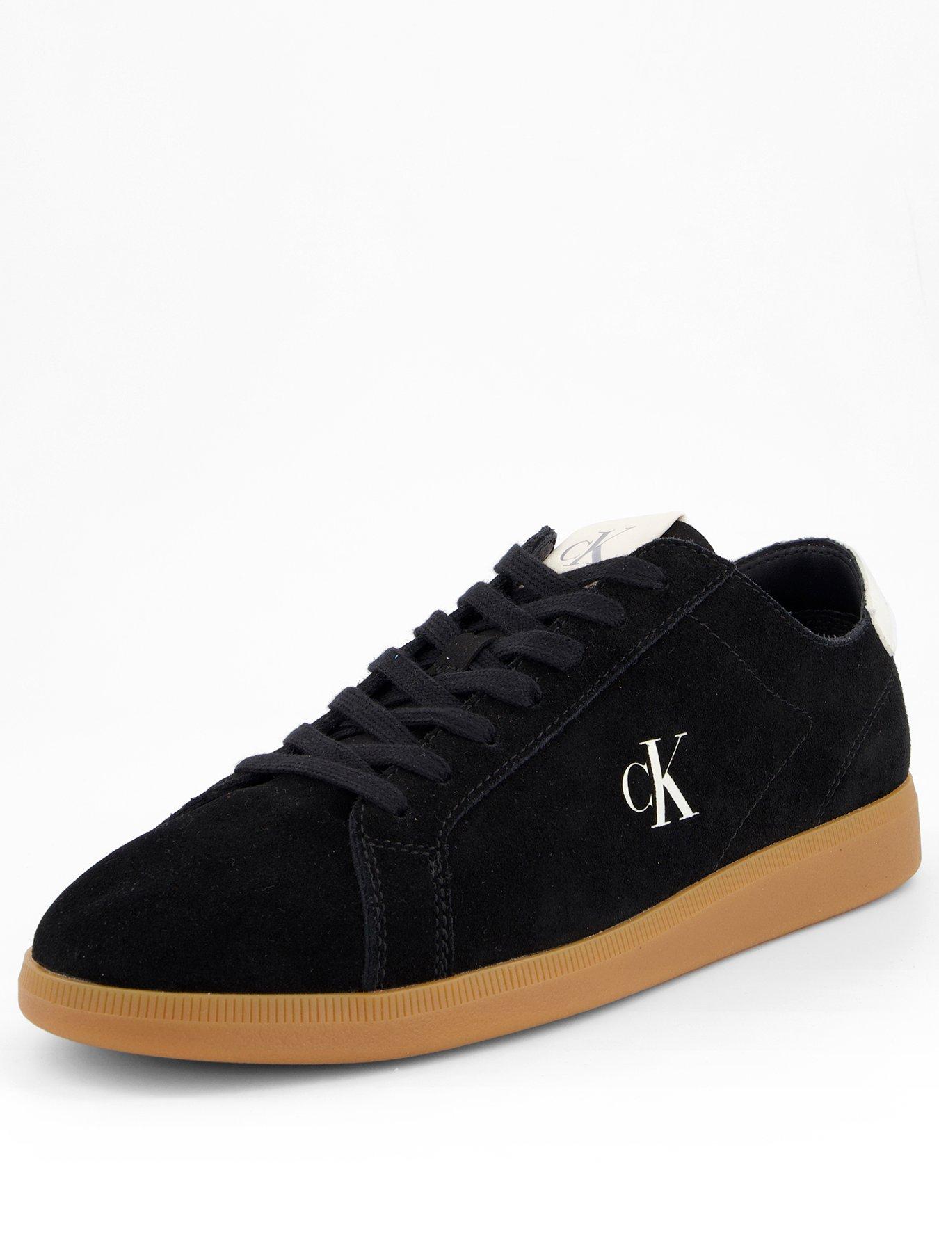 Image 2 of 7 of Calvin Klein Suede Low Profile Cupsole Gumsole Trainers - Black