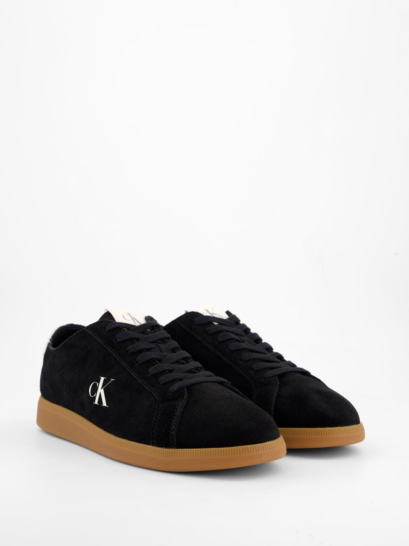 Image 6 of 7 of Calvin Klein Suede Low Profile Cupsole Gumsole Trainers - Black