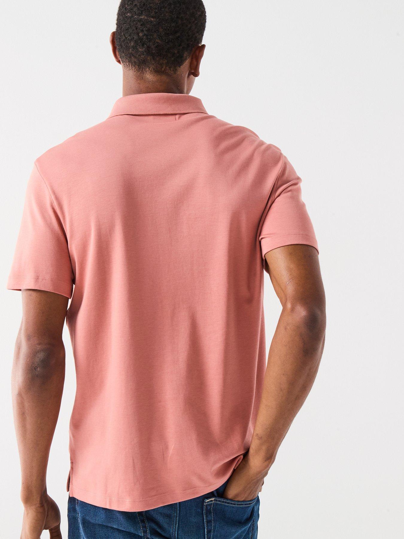Image 2 of 4 of Calvin Klein Supima Cotton Small Chest Logo Polo Shirt - Light Pink
