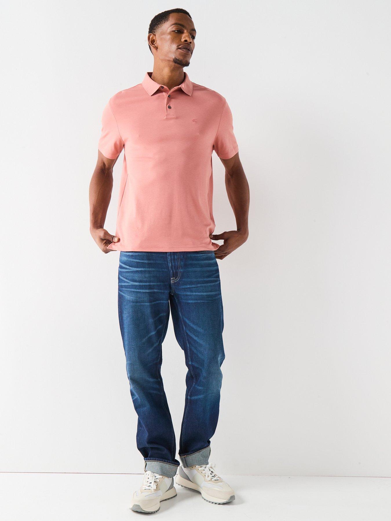 Image 3 of 4 of Calvin Klein Supima Cotton Small Chest Logo Polo Shirt - Light Pink