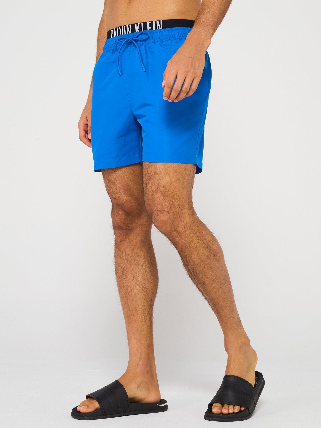 undefined Medium Double Waistband Swimshorts - Blue