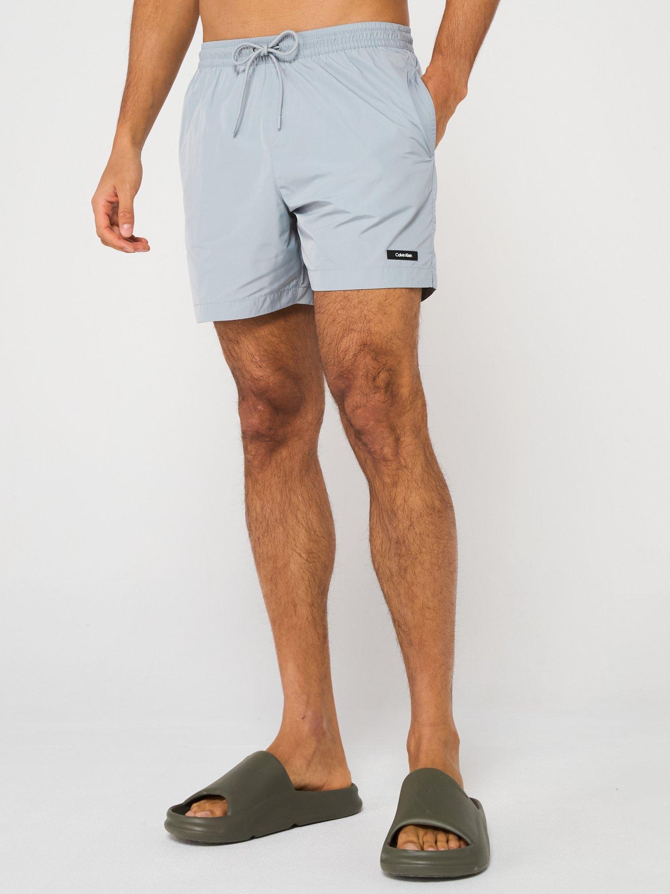undefined Medium Small Logo Swimshorts - Grey