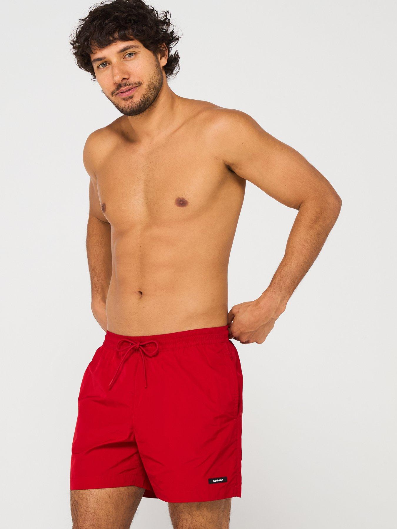 undefined Medium Small Logo Swimshorts - Red