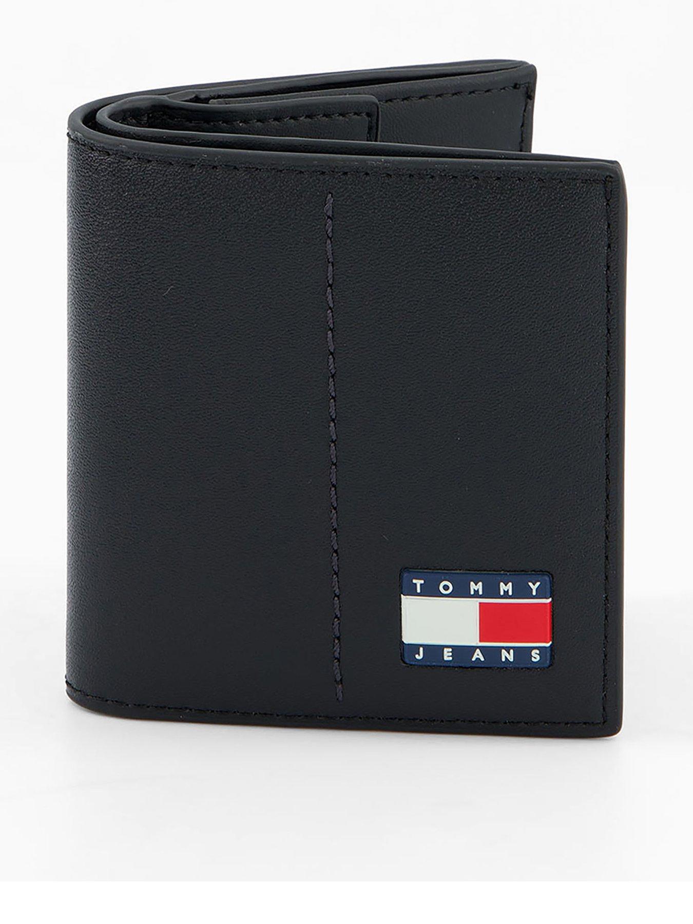 Image 1 of 4 of Tommy Jeans Heritage Leather Coin Pocket Wallet - Black