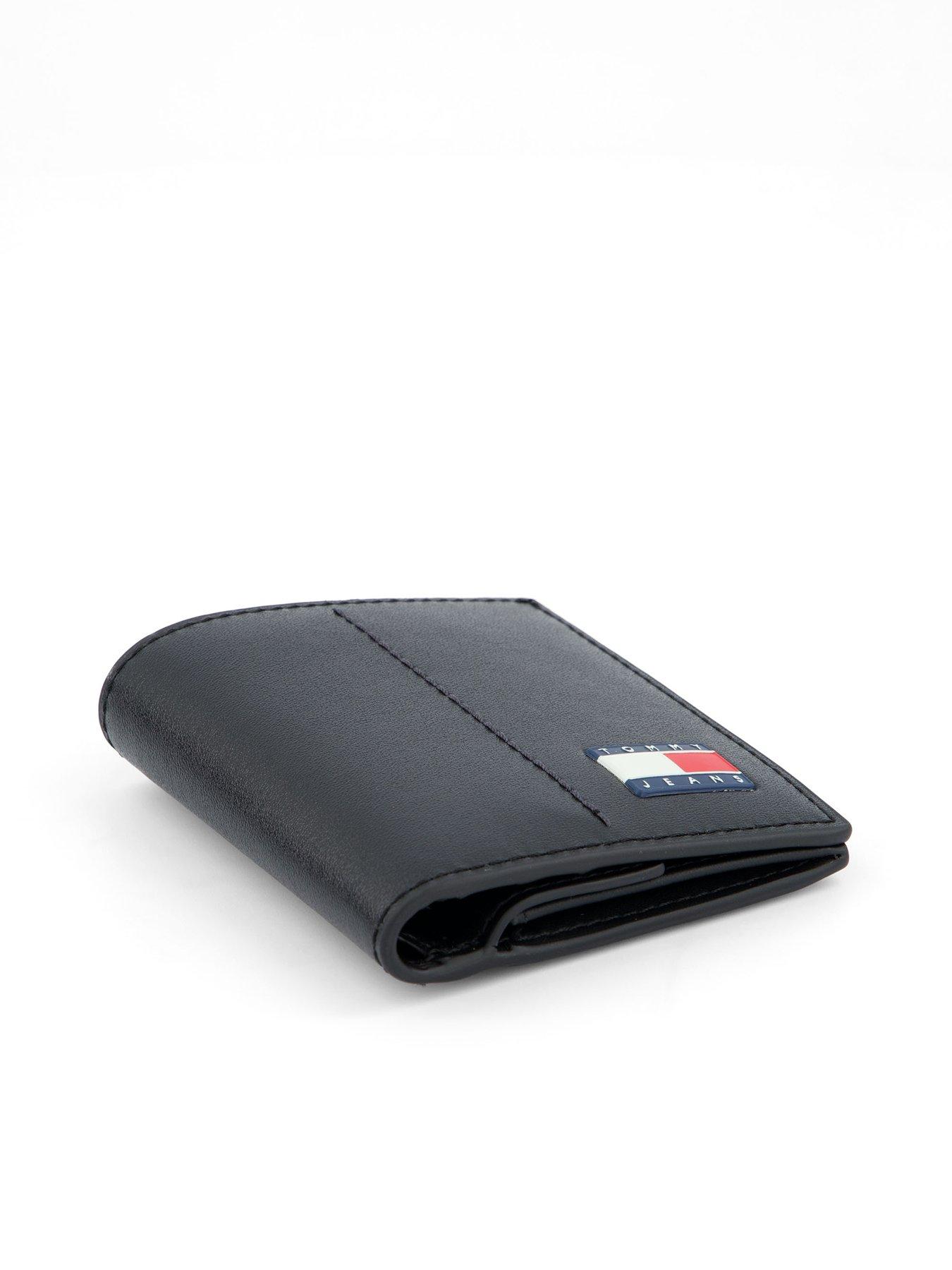 Image 4 of 4 of Tommy Jeans Heritage Leather Coin Pocket Wallet - Black