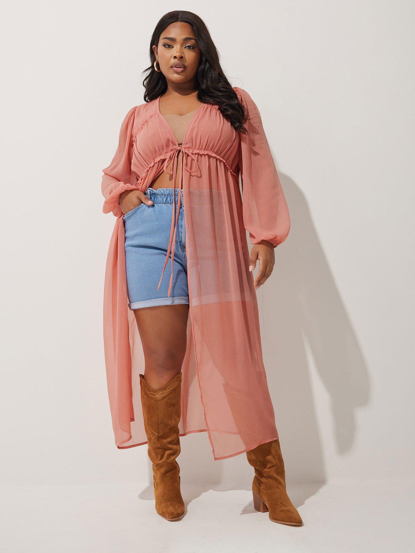  image of yours-curve-boho-cover-up-orange