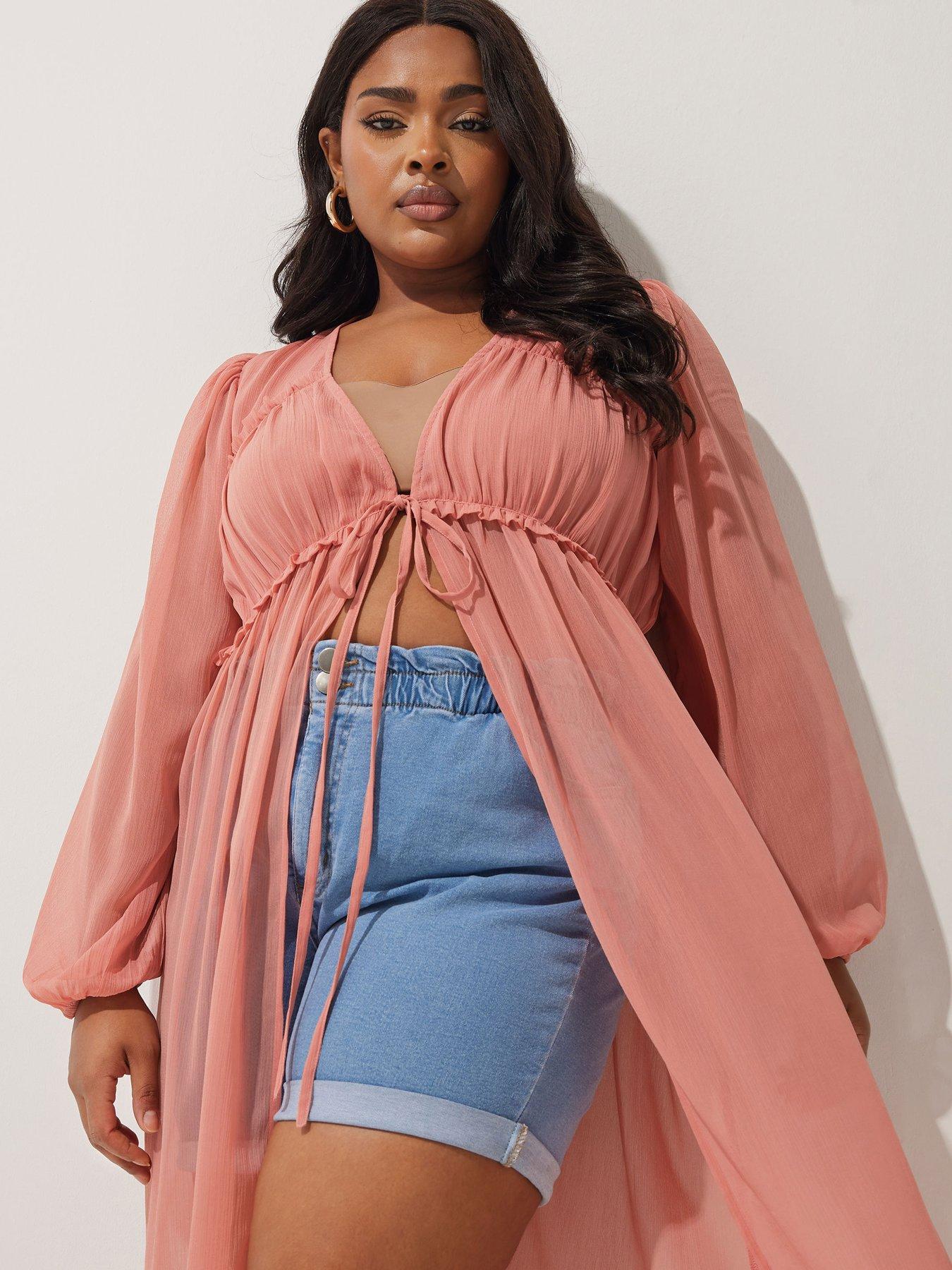  image of yours-curve-boho-cover-up-orange