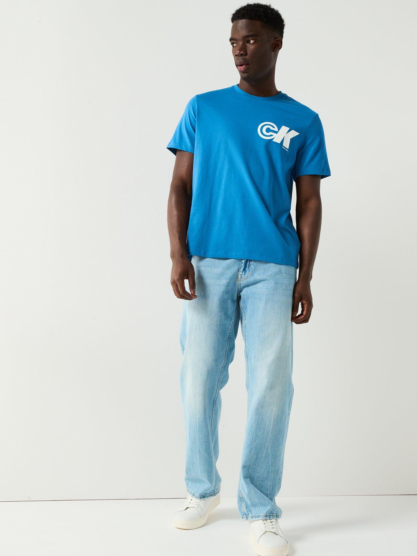 Image 3 of 5 of Calvin Klein Jeans Sport Logo Graphic T-Shirt - Blue