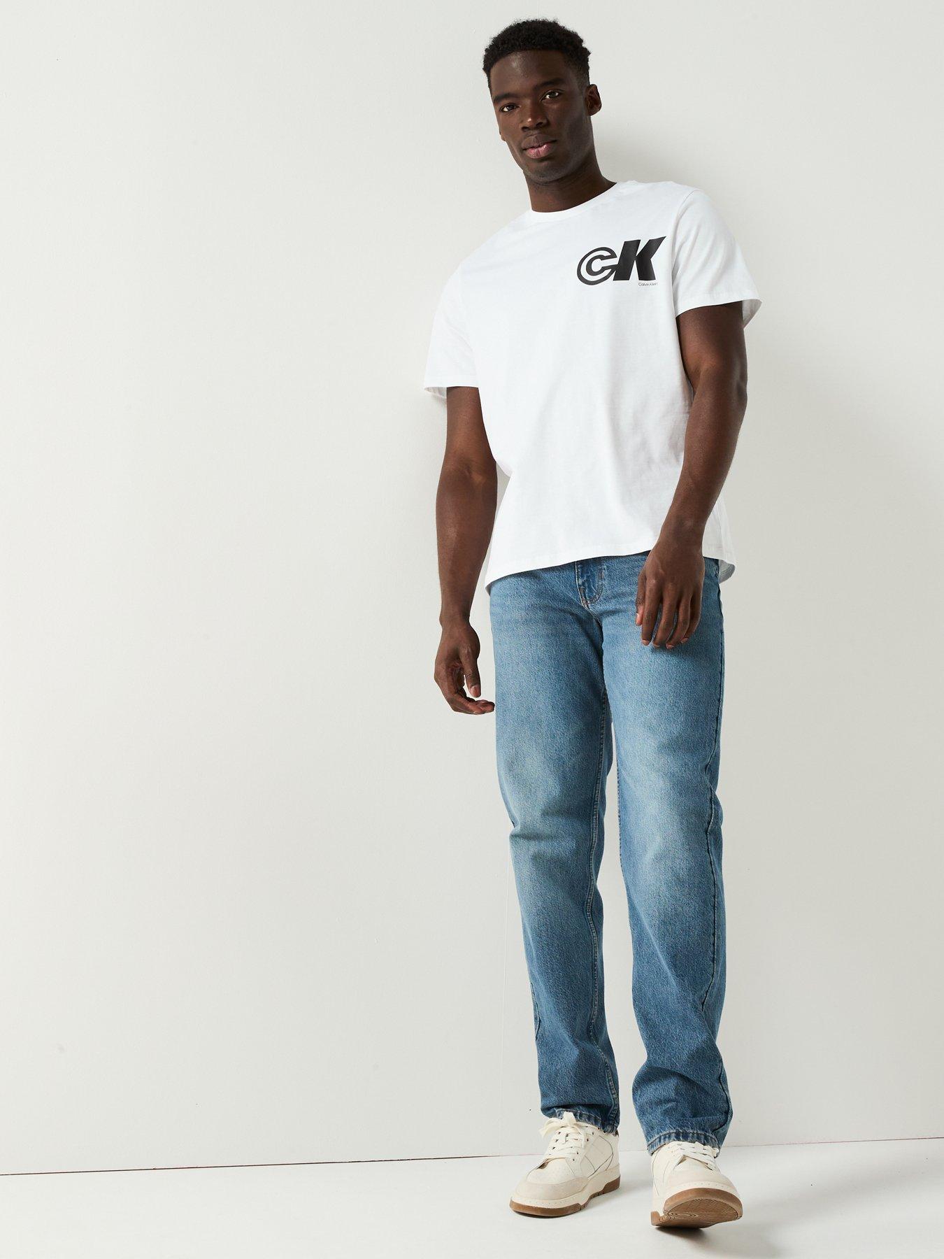 Image 3 of 6 of Calvin Klein Jeans Sport Logo Graphic T-Shirt - White