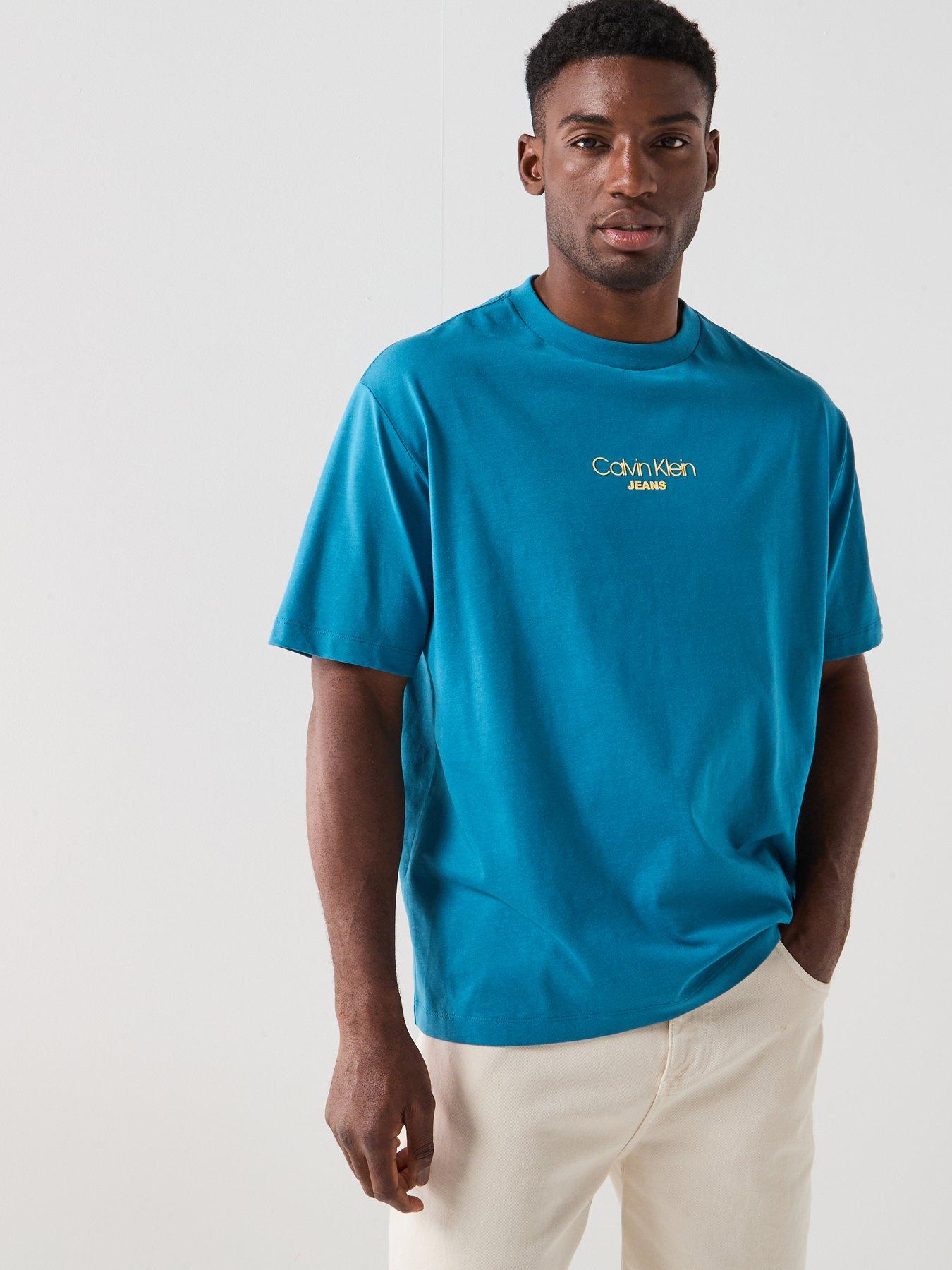 undefined Shirt Sleeve Relaxed Fit Graphic T-Shirt - Light Blue
