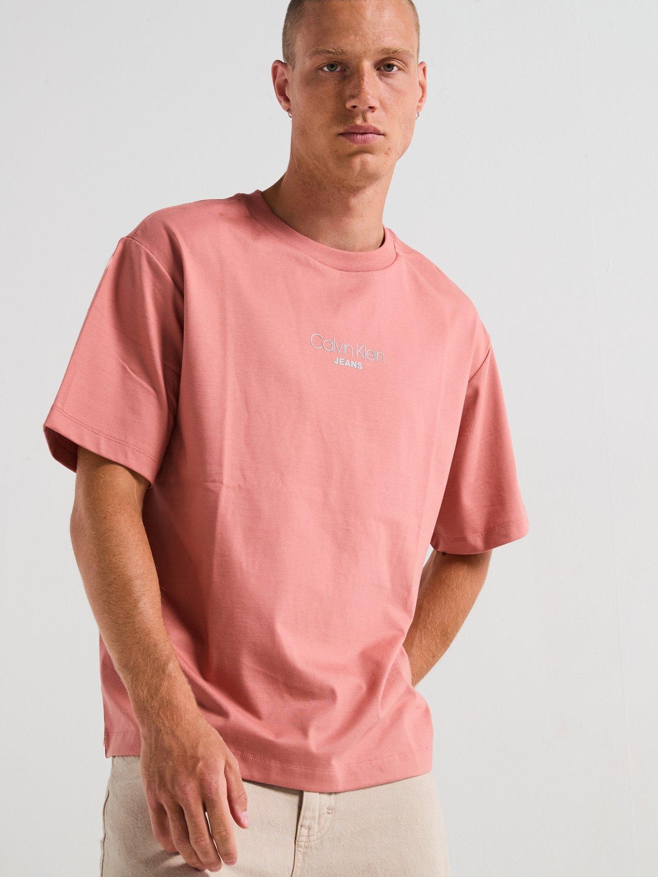 Calvin Klein Jeans Shirt Sleeve Relaxed Fit Graphic T-Shirt - Pink