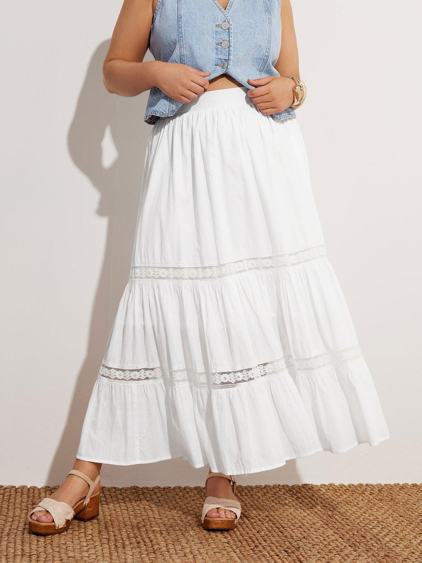 yours-curve-tiered-maxi-skirt-white