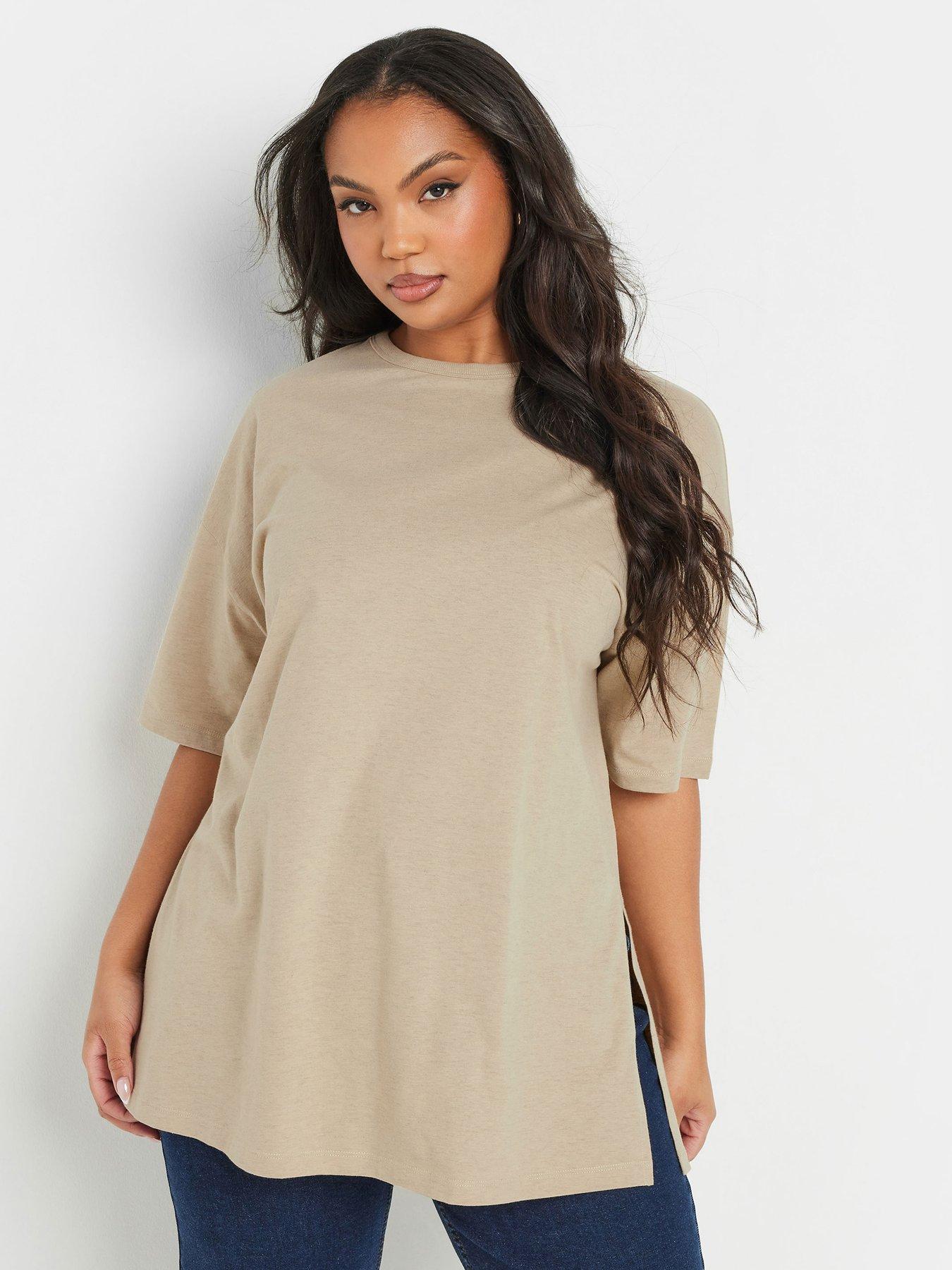 undefined Curve Oversized Side Split T-shirt