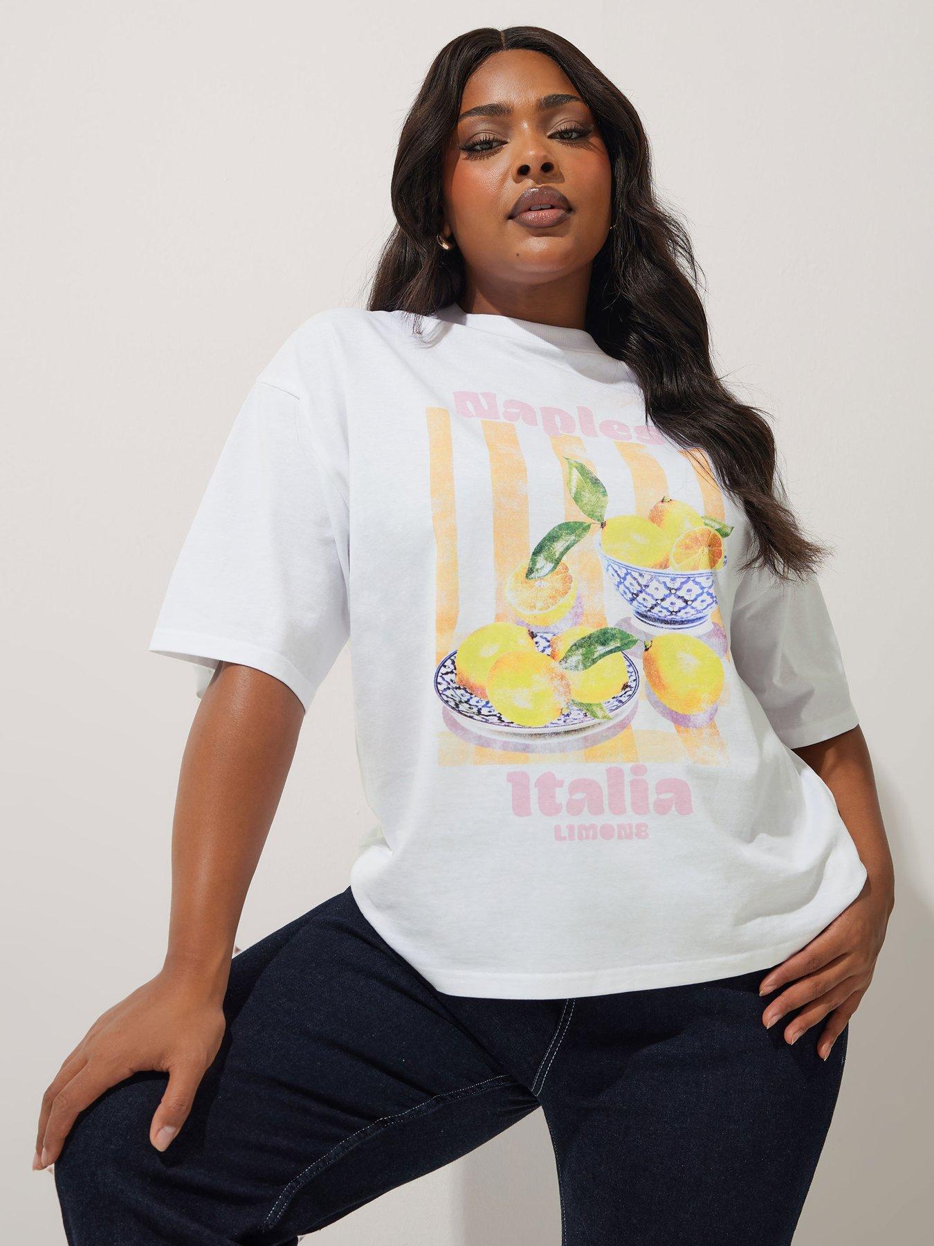 undefined Curve Lemon Stripe T-shirt