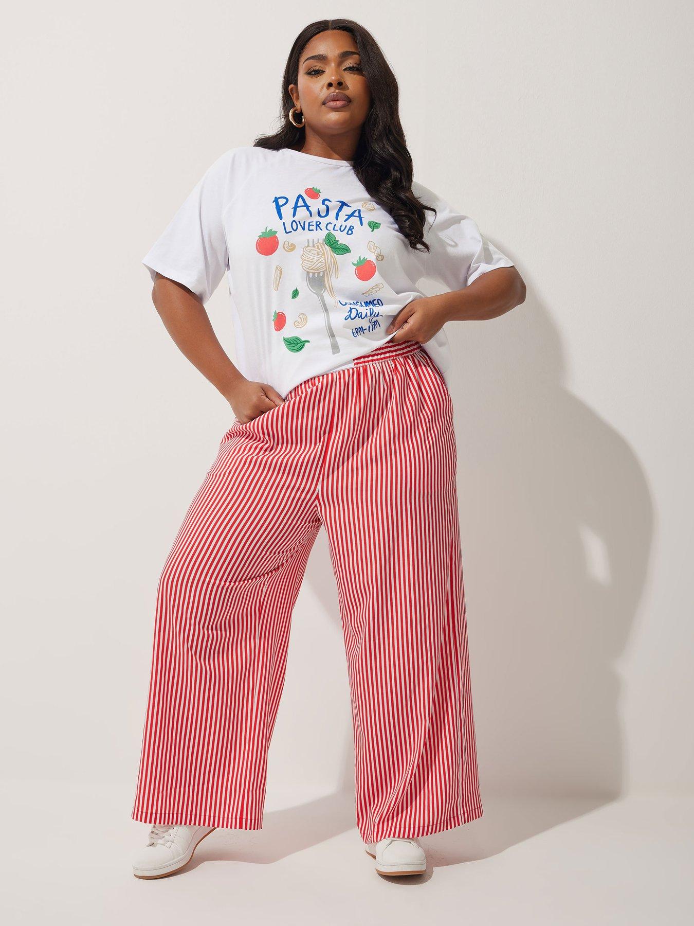  image of yours-curve-boxer-detail-stripe-trouser